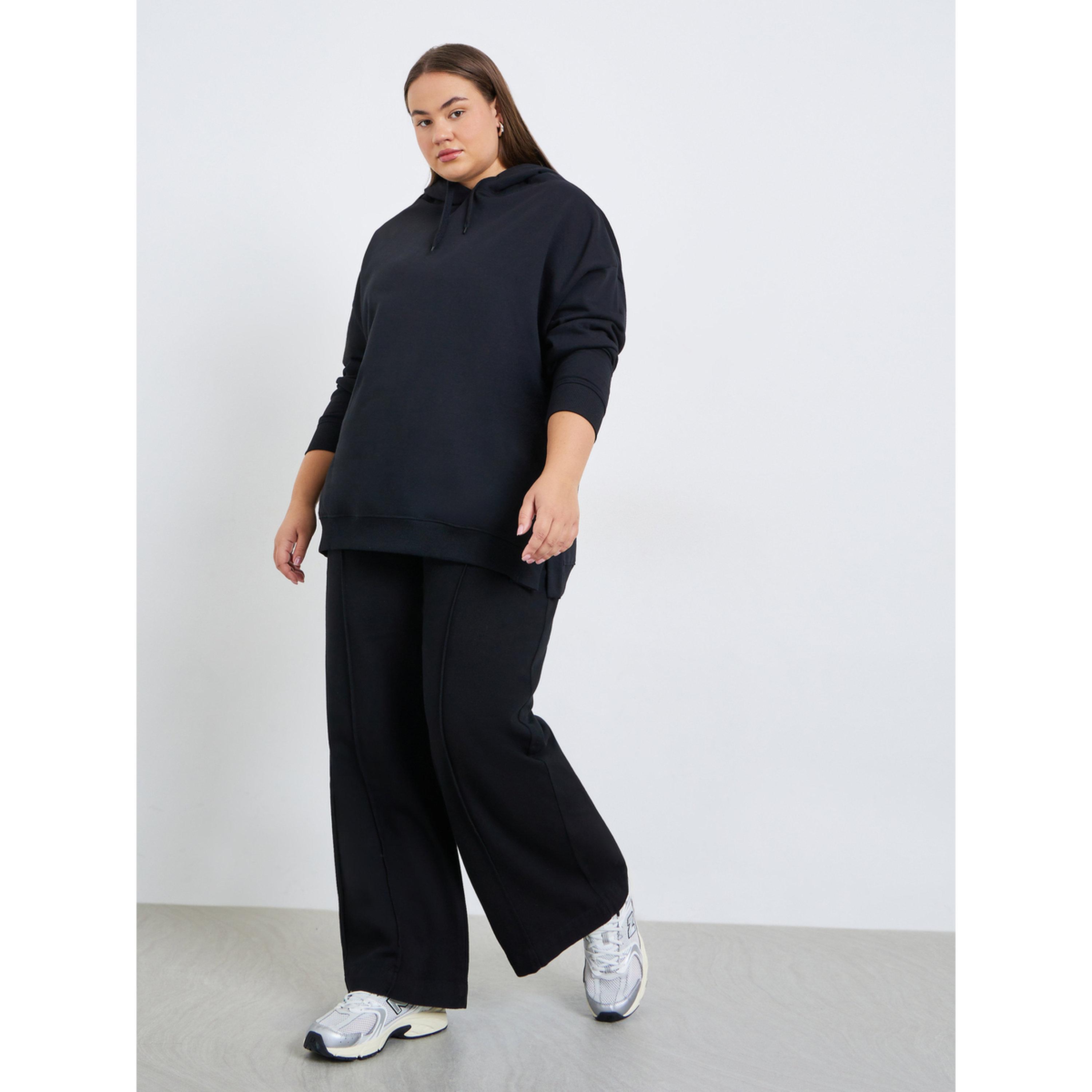 Styli Plus Size Oversized Longline Hoodie with Pocket-women-winterwear-hoodiesandsweatshirts-hoodies-image-2