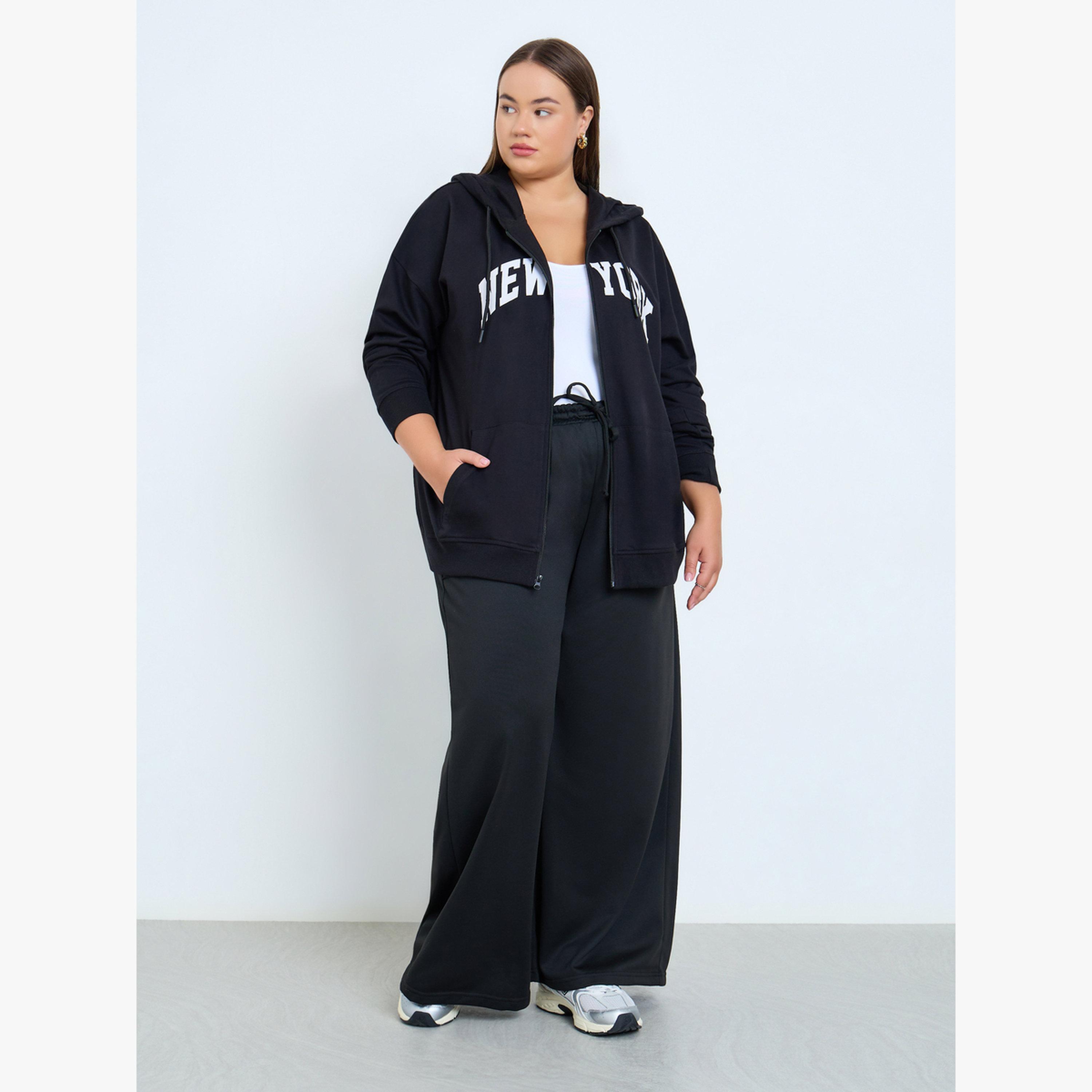 Styli Plus Size Oversized Longline Zip-Up Hoodie-women-clothing-hoodiesandsweatshirts-hoodies-image-2