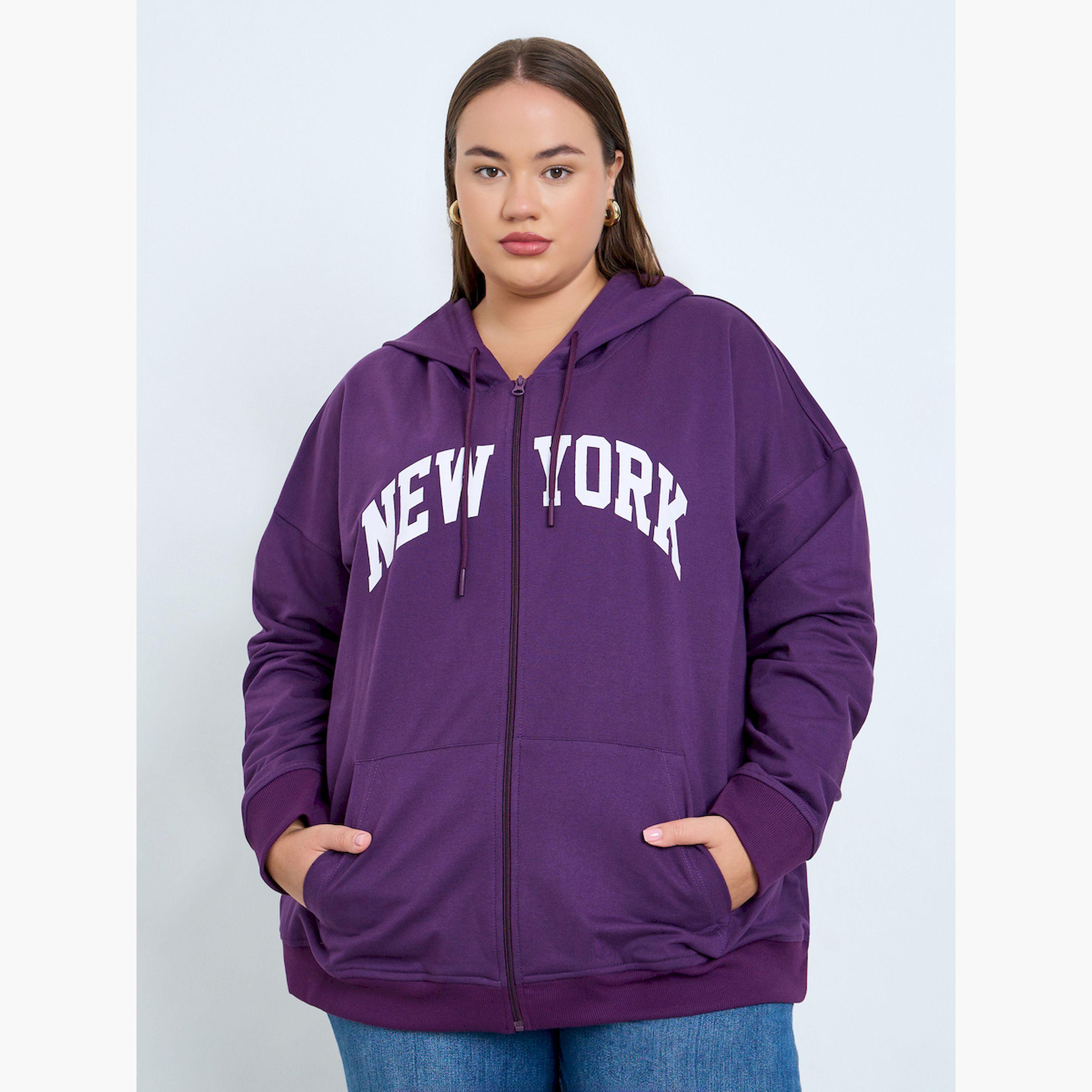 Styli Plus Size Oversized Longline Zip-Up Hoodie-women-clothing-hoodiesandsweatshirts-hoodies-image-1