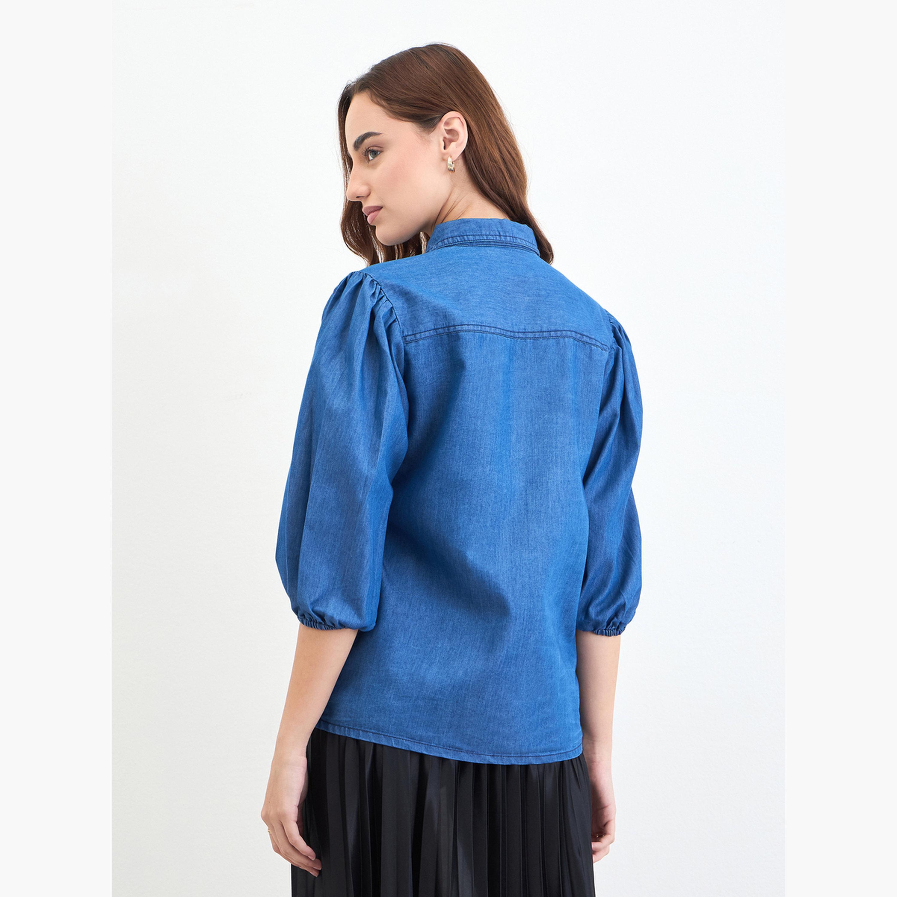 طقم قميص بأزرار وبنطلون-women-clothing-shirtsandblouses-shirts-image-4