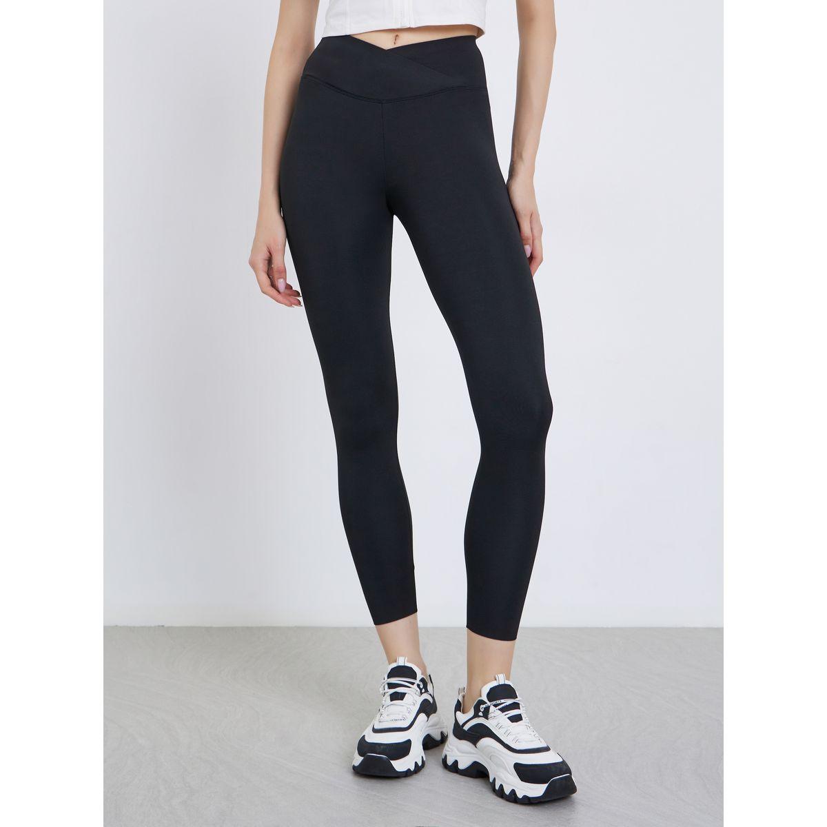 Take Two Black Asymmetric Waistband Leggings-women-clothing-bottoms-leggings-image-2