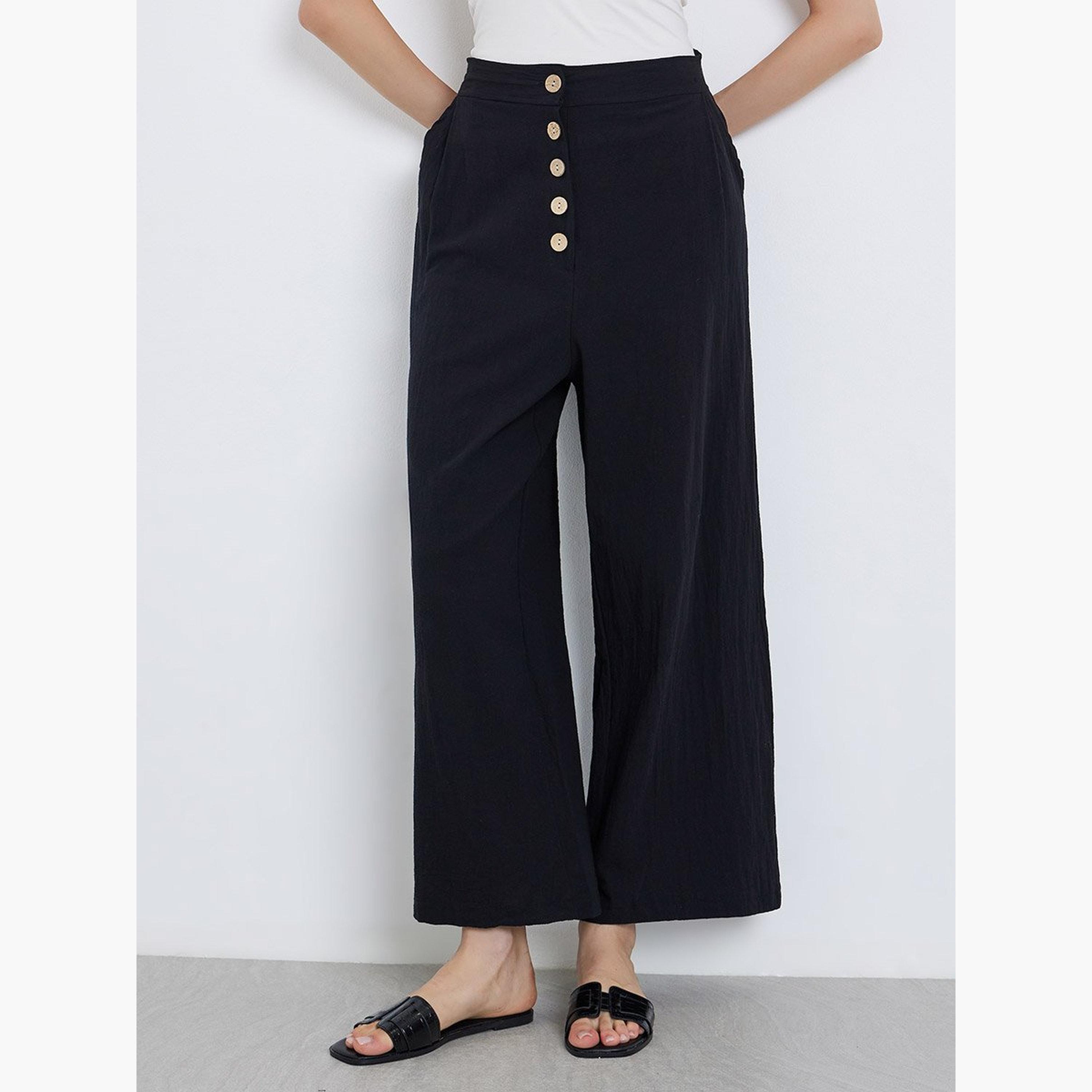Take Two Women Black Wide Leg Pants-women-clothing-bottoms-trousers-image-1