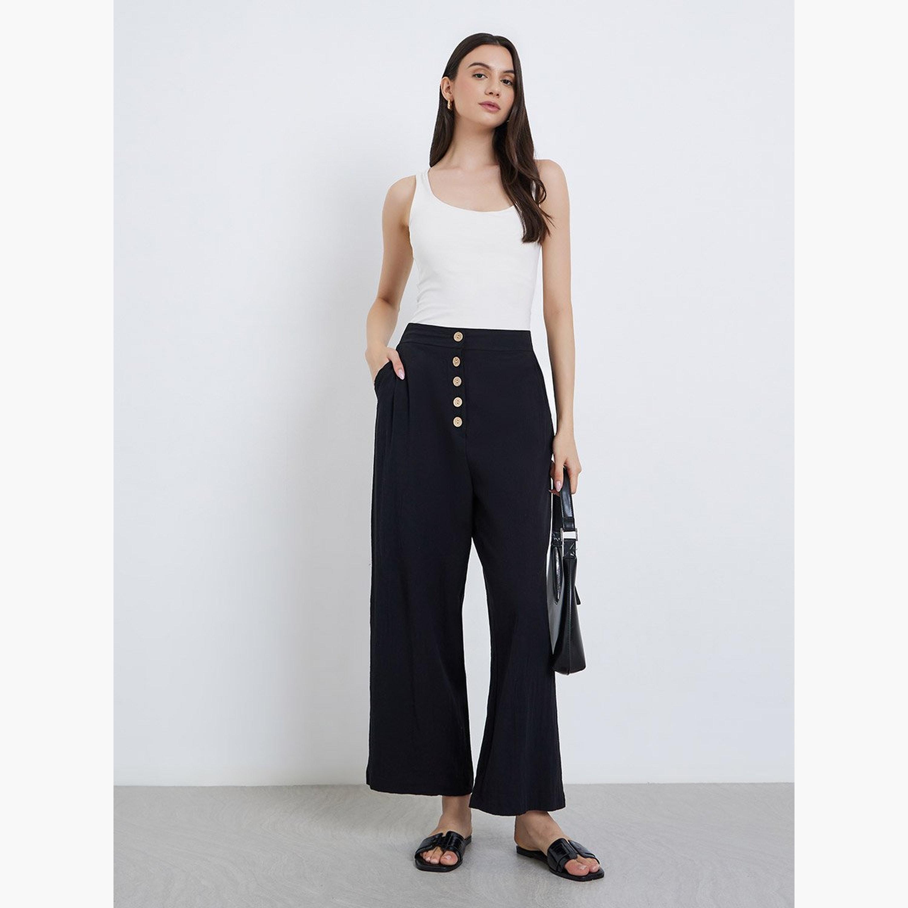 Take Two Women Black Wide Leg Pants-women-clothing-bottoms-trousers-image-2