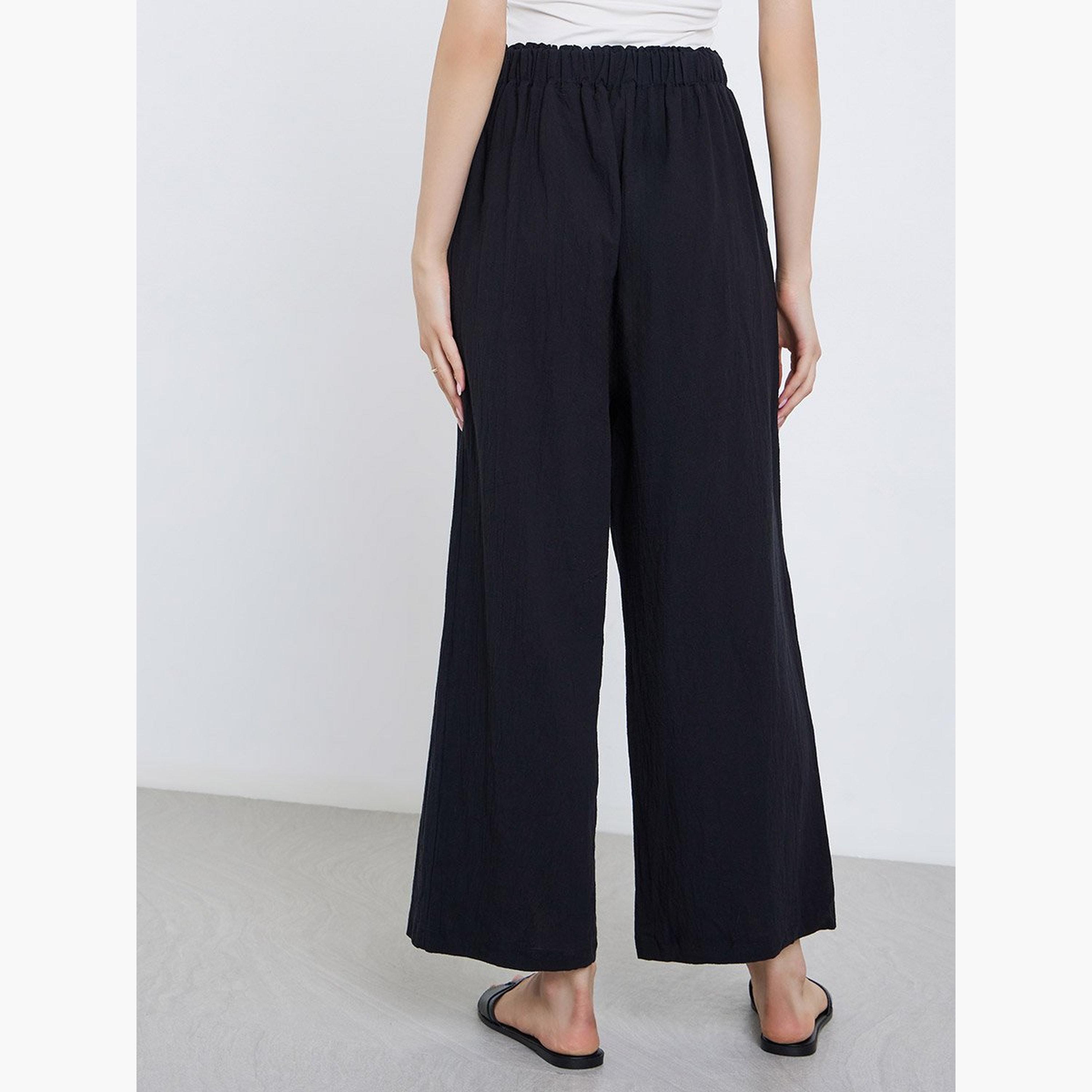Take Two Women Black Wide Leg Pants-women-clothing-bottoms-trousers-image-4