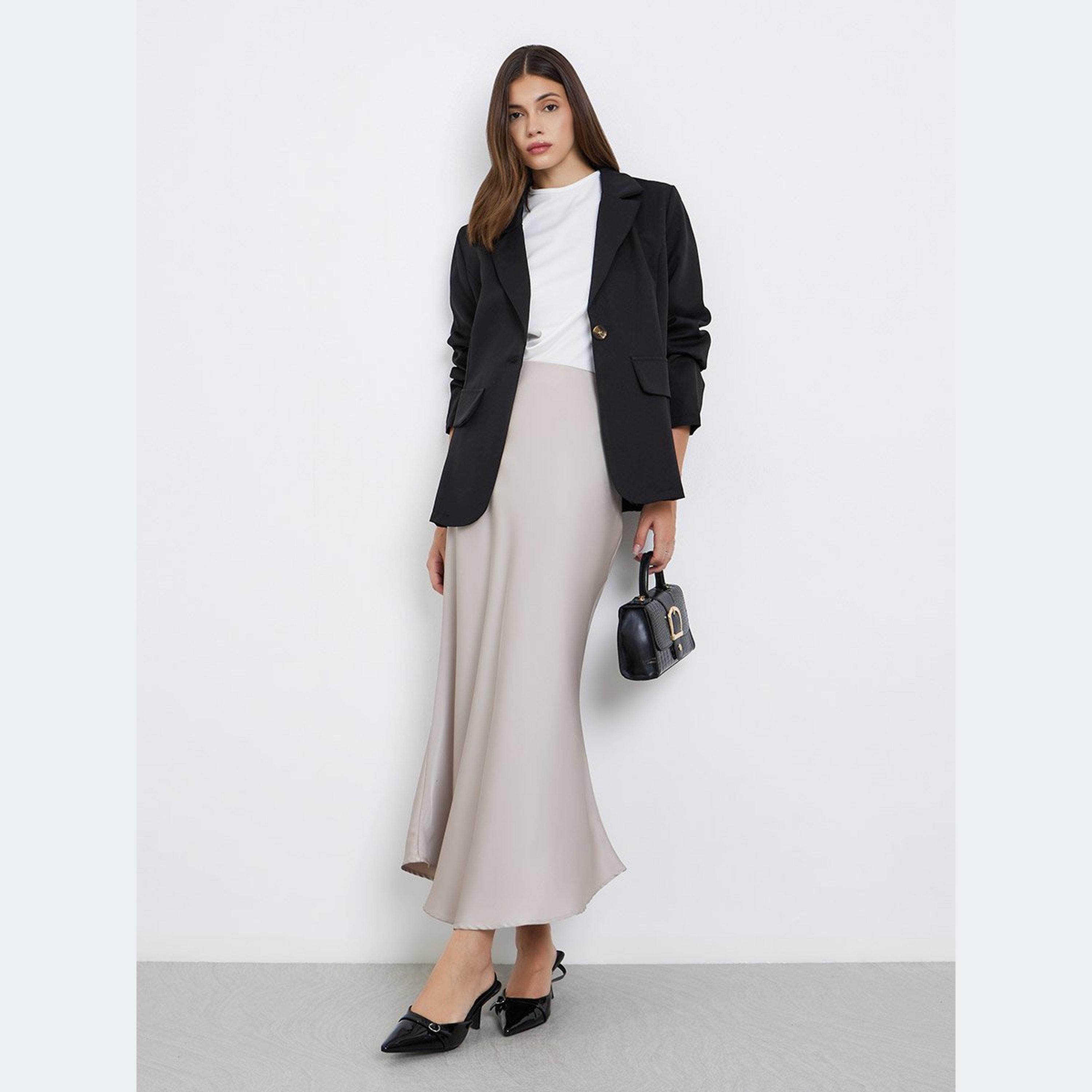 تيك تو - بليزر كاجوال سادة للنساء-women-clothing-coatsandjackets-blazers-image-4