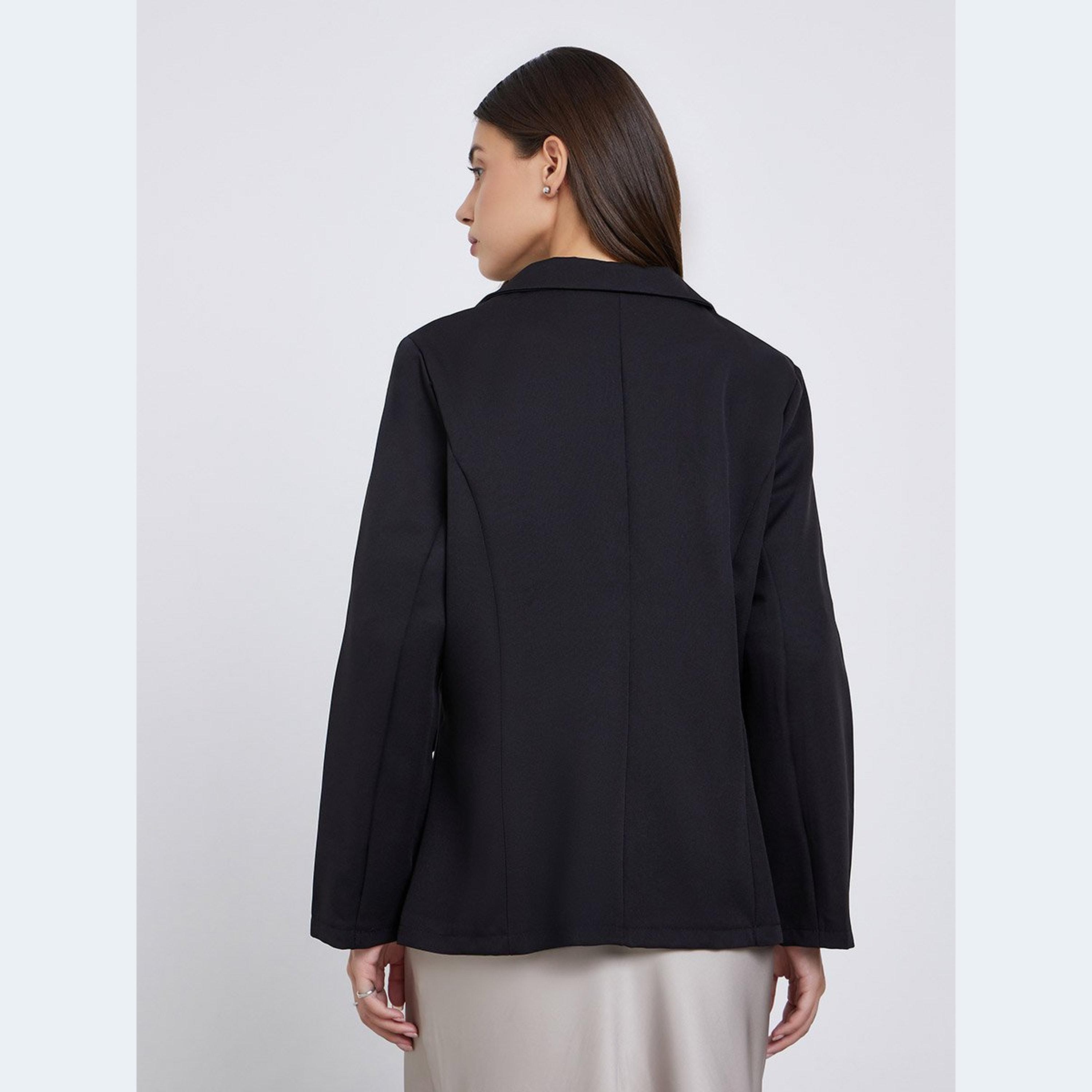 تيك تو - بليزر كاجوال سادة للنساء-women-clothing-coatsandjackets-blazers-image-1