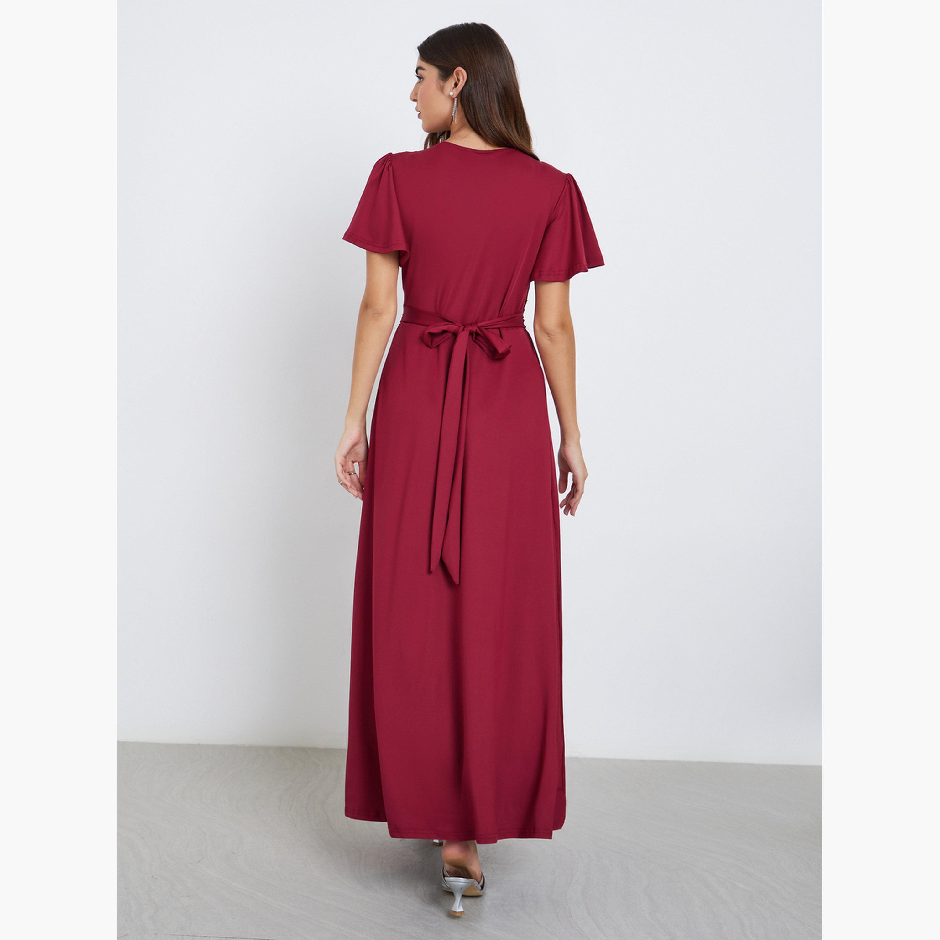 Styli Ruffled Short Sleeves A-Line Maxi Dress-women-clothing-dresses-image-3