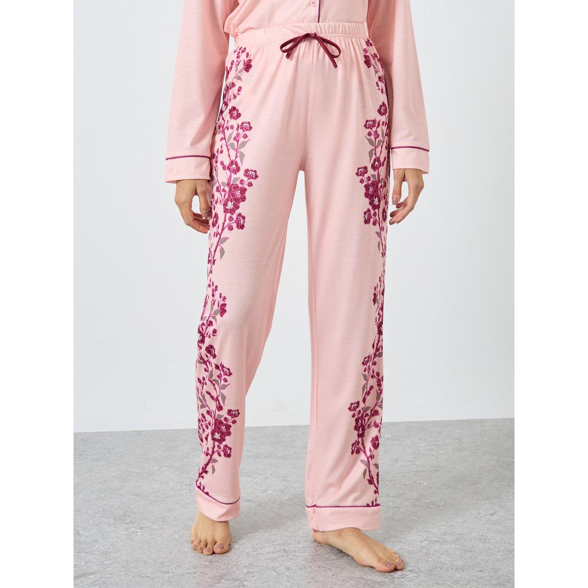Styli Placement Floral Buttoned Shirt and Pyjama Set-women-clothing-nightwear-pyjamas-longsets-image-5