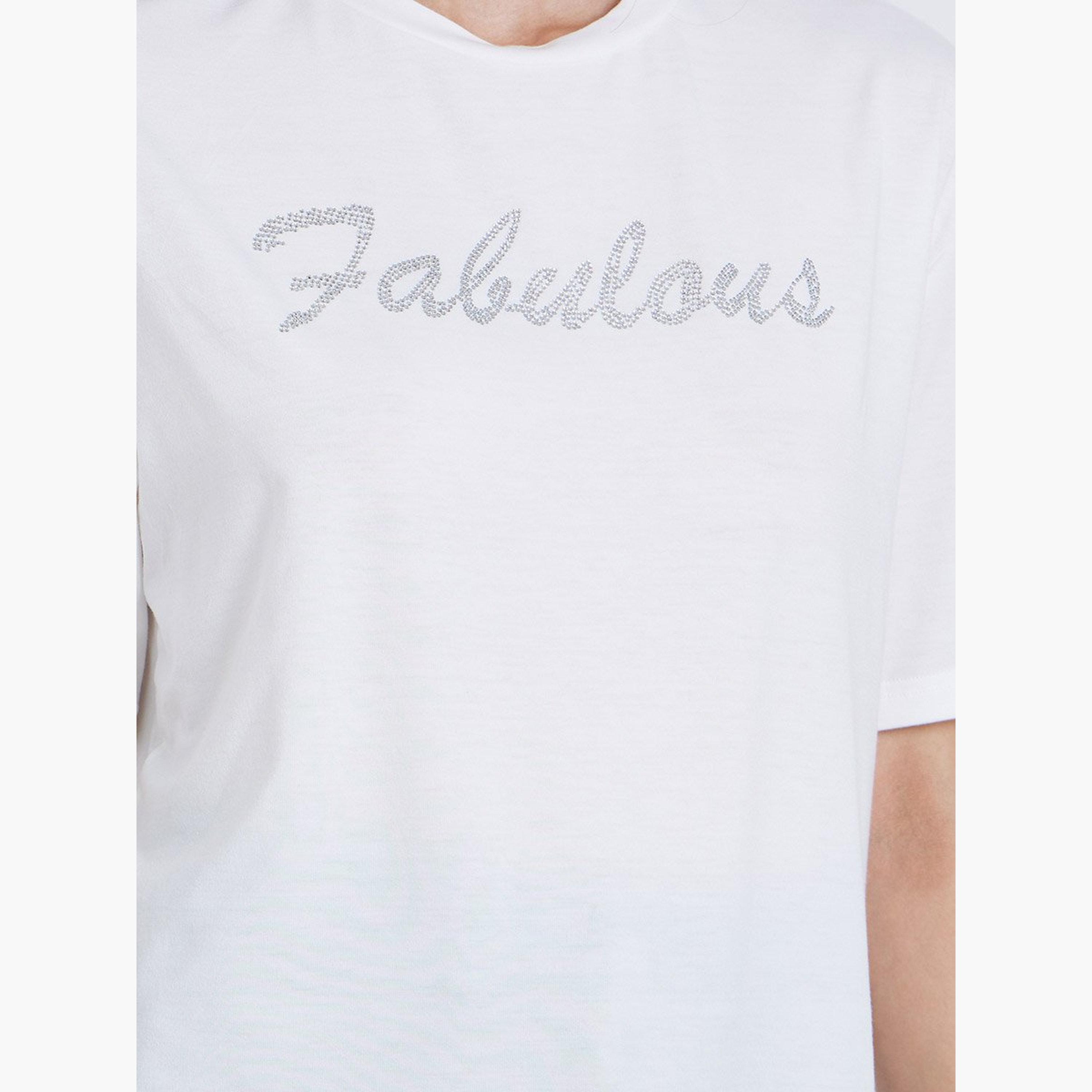 Styli White Slogan Embellished Oversized T-Shirt-women-clothing-tshirts-image-3