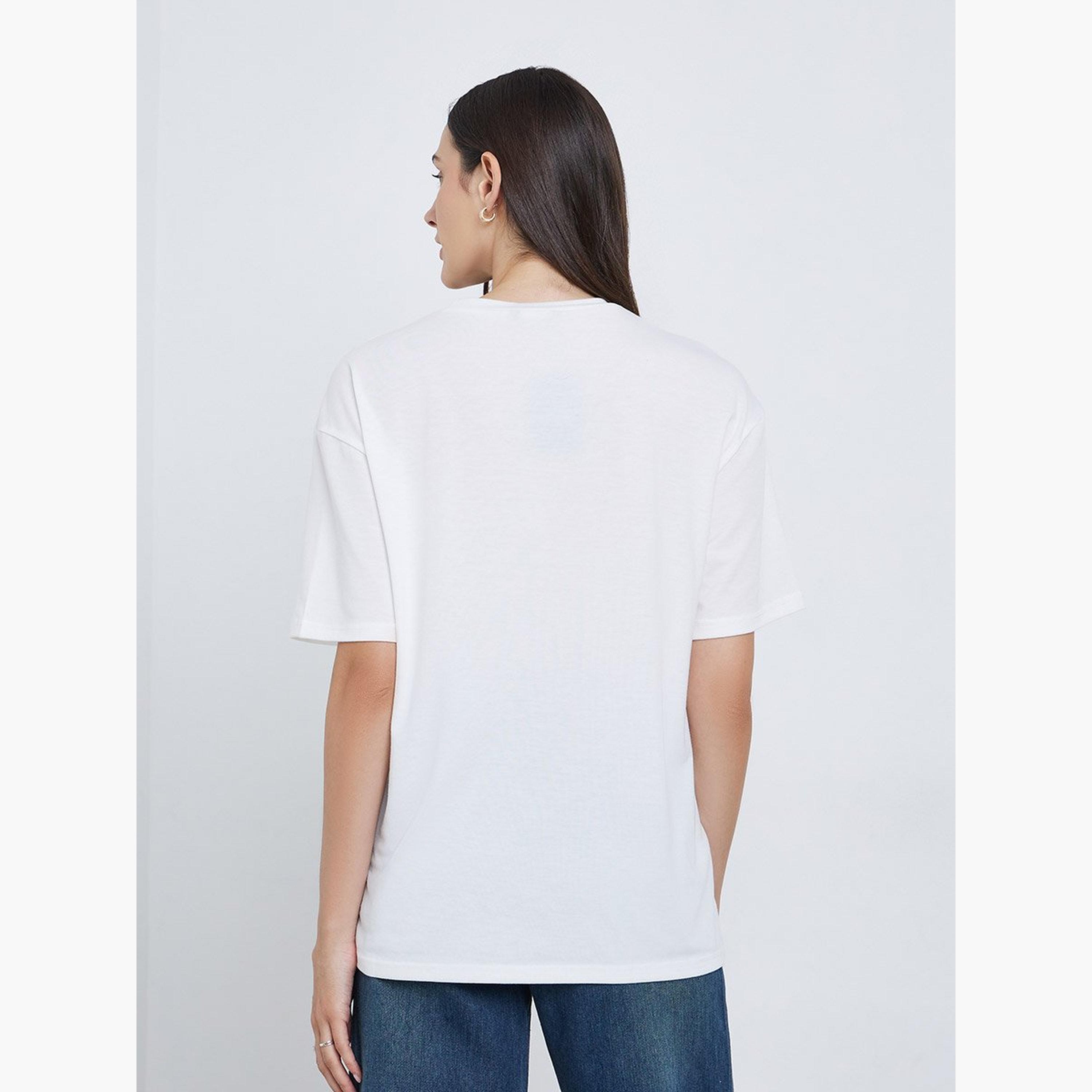 Styli White Slogan Embellished Oversized T-Shirt-women-clothing-tshirts-image-4