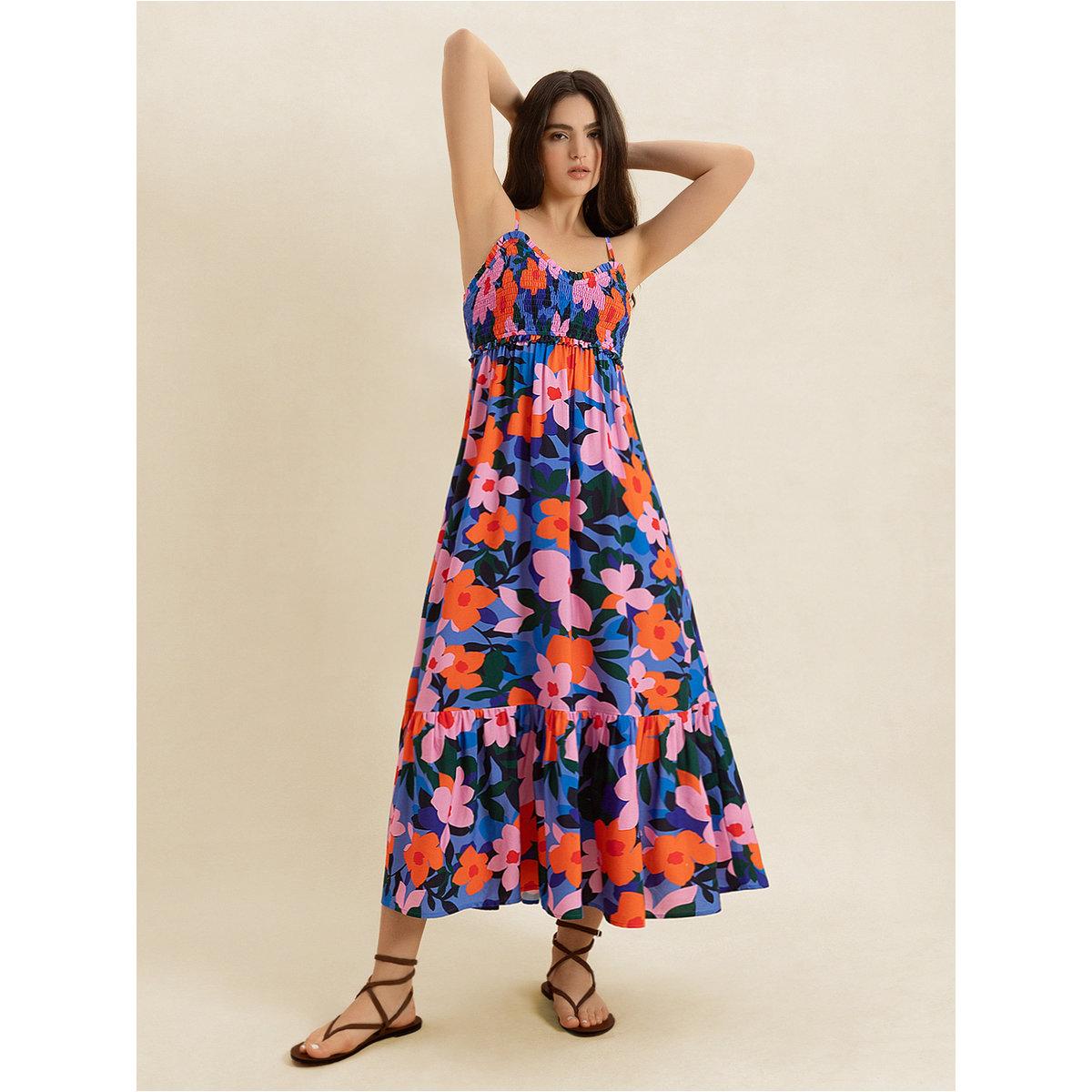 فستان طويل بطبعة زهور-women-clothing-dresses-image-4
