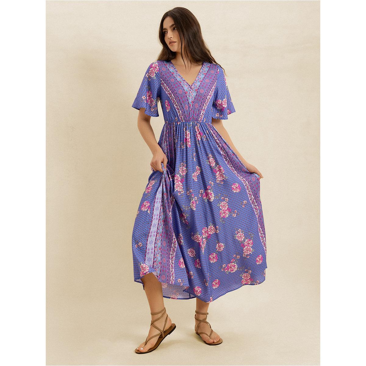 فستان طويل بطبعة زهور-women-clothing-dresses-image-3