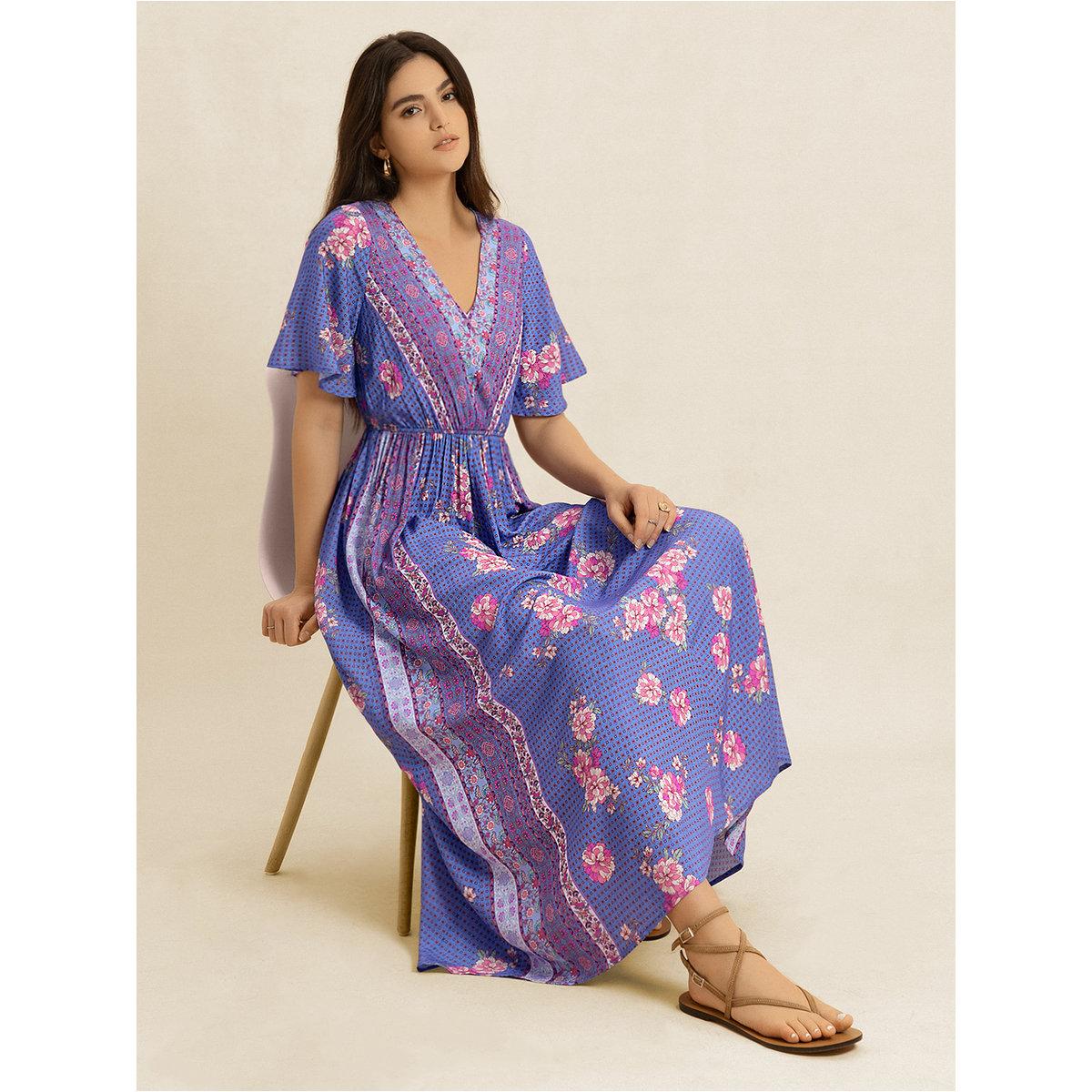 فستان طويل بطبعة زهور-women-clothing-dresses-image-4