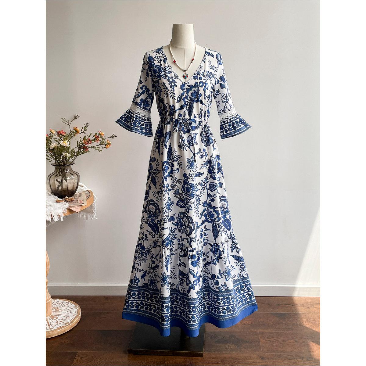 فستان طويل بطبعة زهور-women-clothing-dresses-image-1