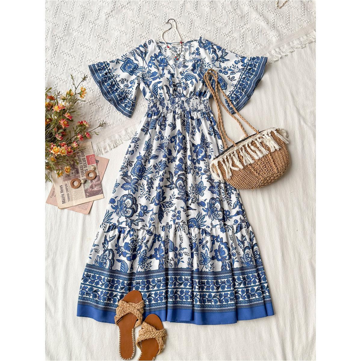 فستان طويل بطبعة زهور-women-clothing-dresses-image-1