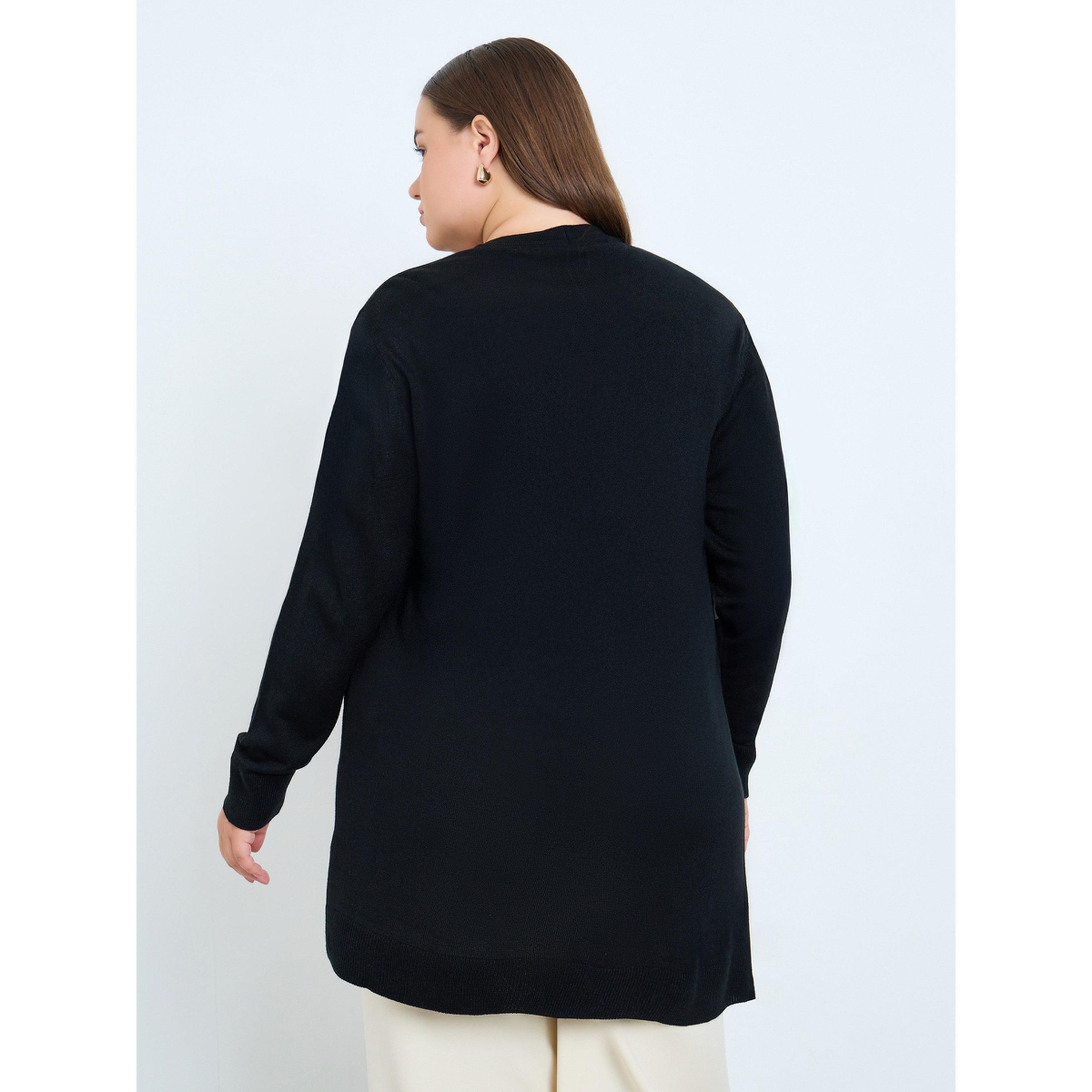 كارديجان طويل بمقاس كبير مفتوح من الامام-women-winterwear-cardigansandjumpers-cardigans-image-4