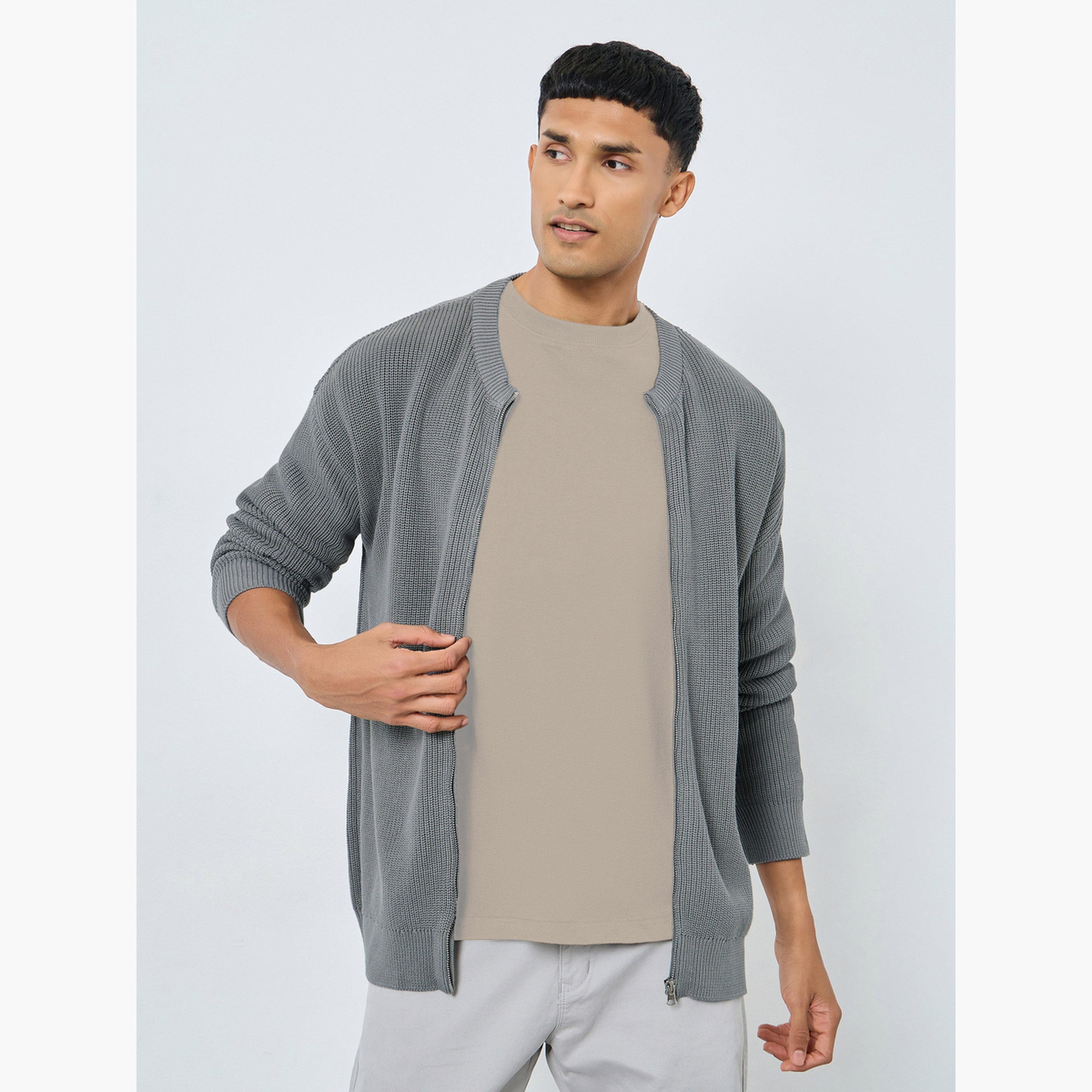 كارديجان رمادي محبوك للرجال-men-clothing-sweatersandpullovers-image-3