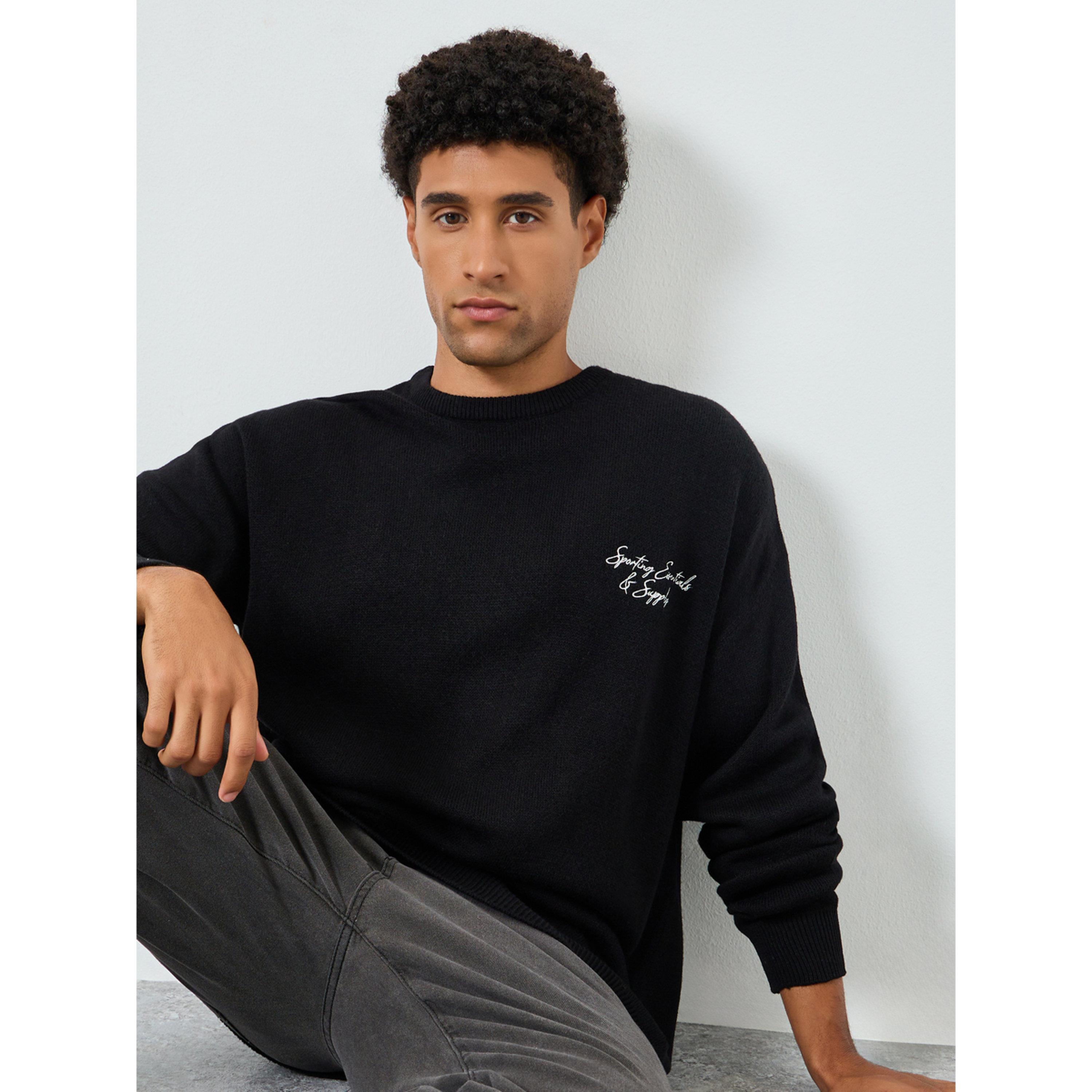 سويتر مطرز بقصة مريحة للرجال-men-clothing-sweatersandpullovers-image-2