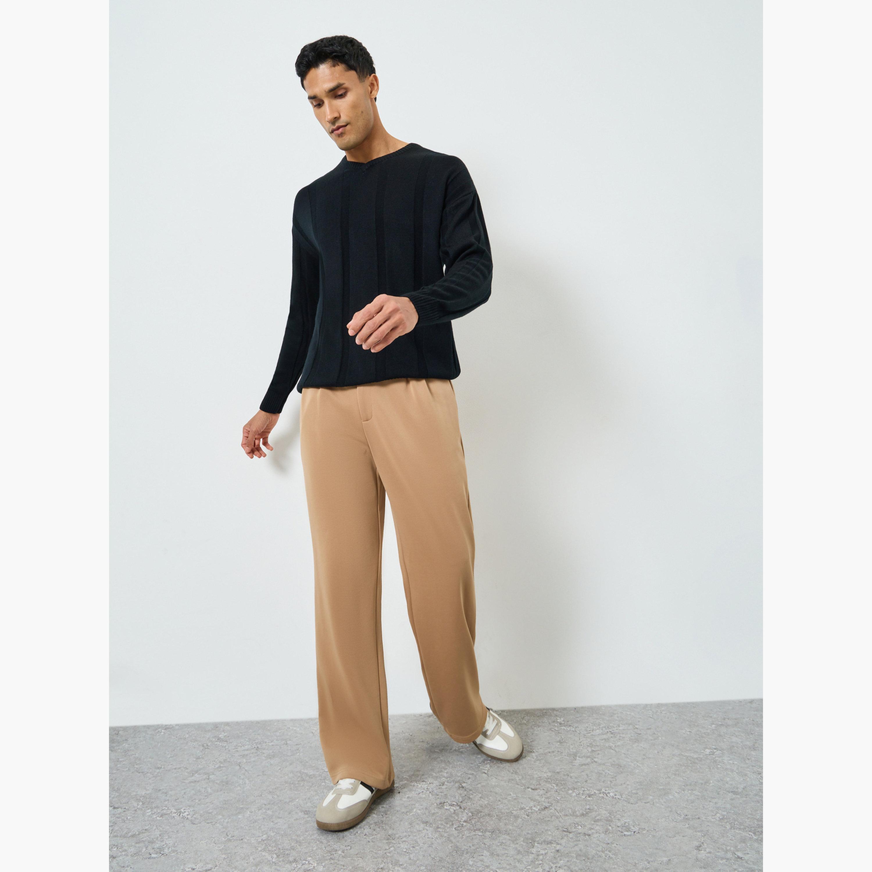سويتر مضلع بقصة واسعة-men-clothing-sweatersandpullovers-image-2