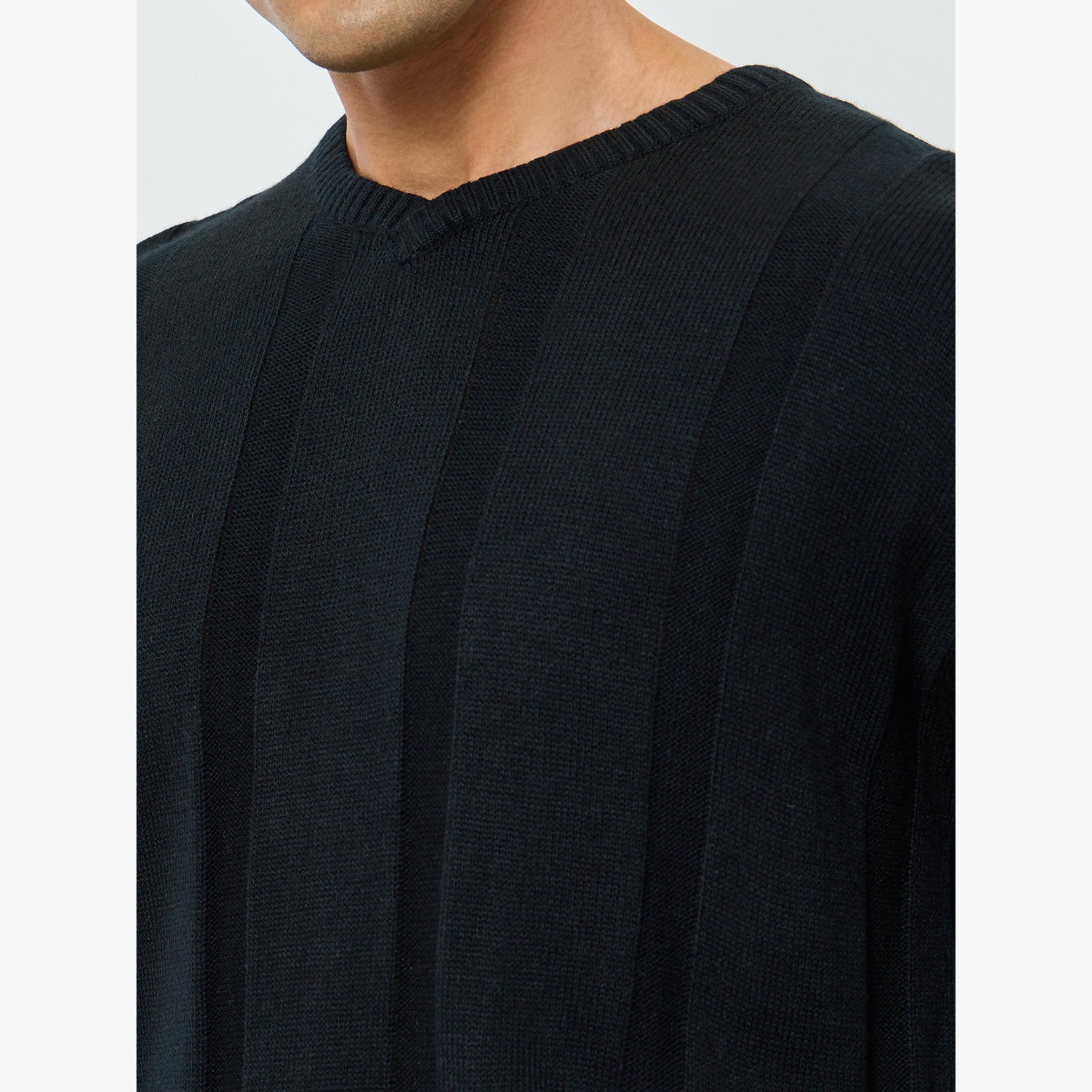 سويتر مضلع بقصة واسعة-men-clothing-sweatersandpullovers-image-5