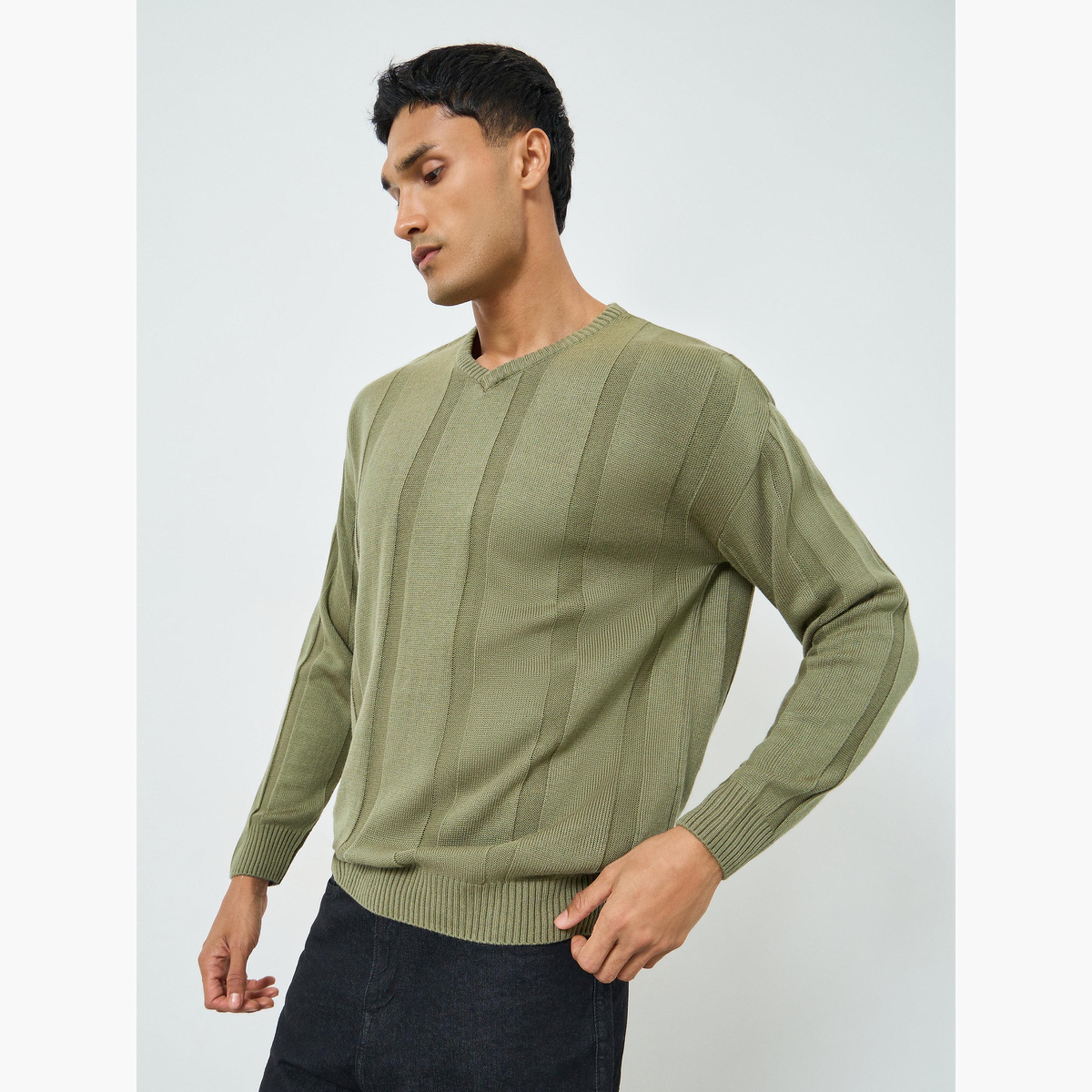 سويتر محبوك مضلع-men-clothing-sweatersandpullovers-image-1