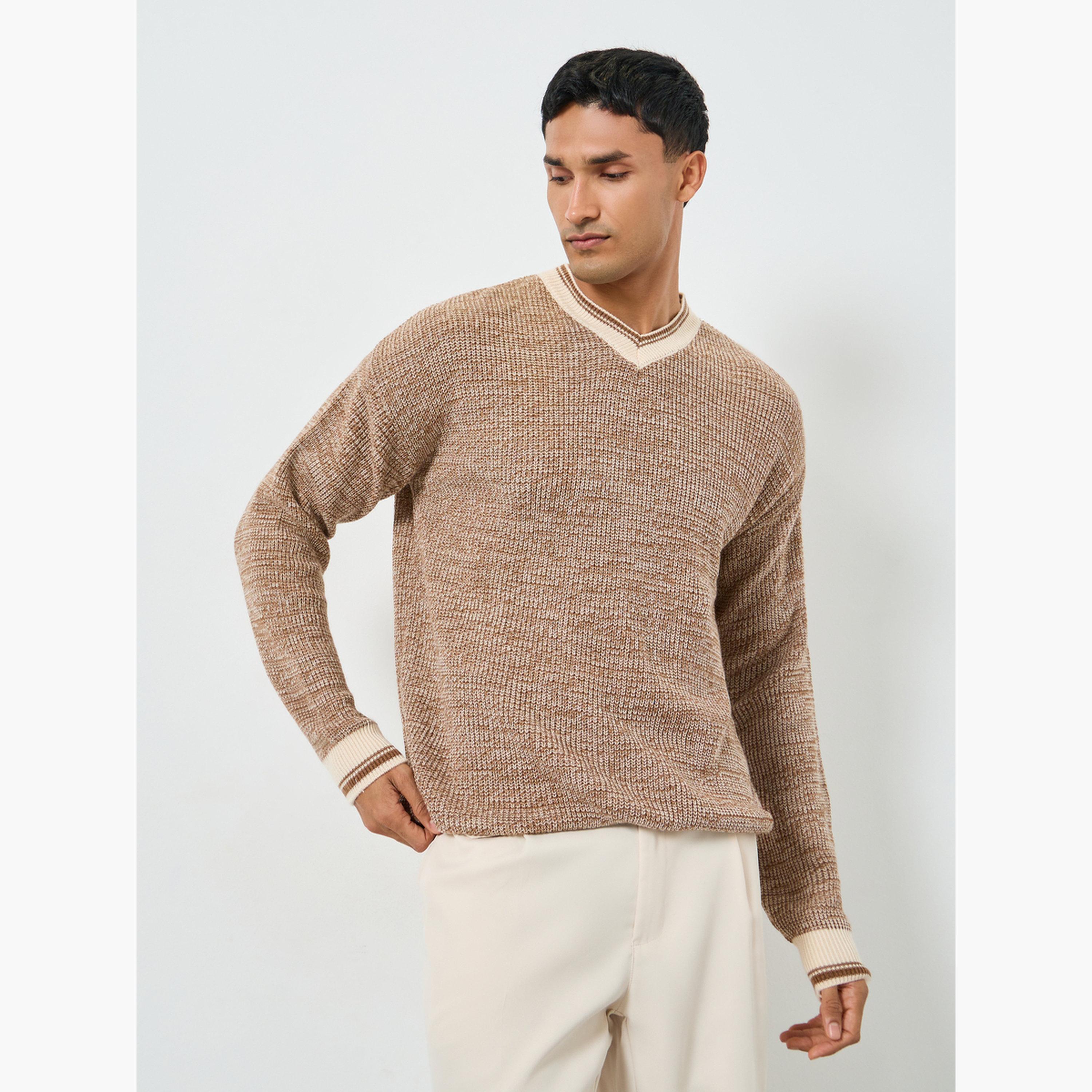 سويتر محبوك بقصة مريحة-men-clothing-sweatersandpullovers-image-1