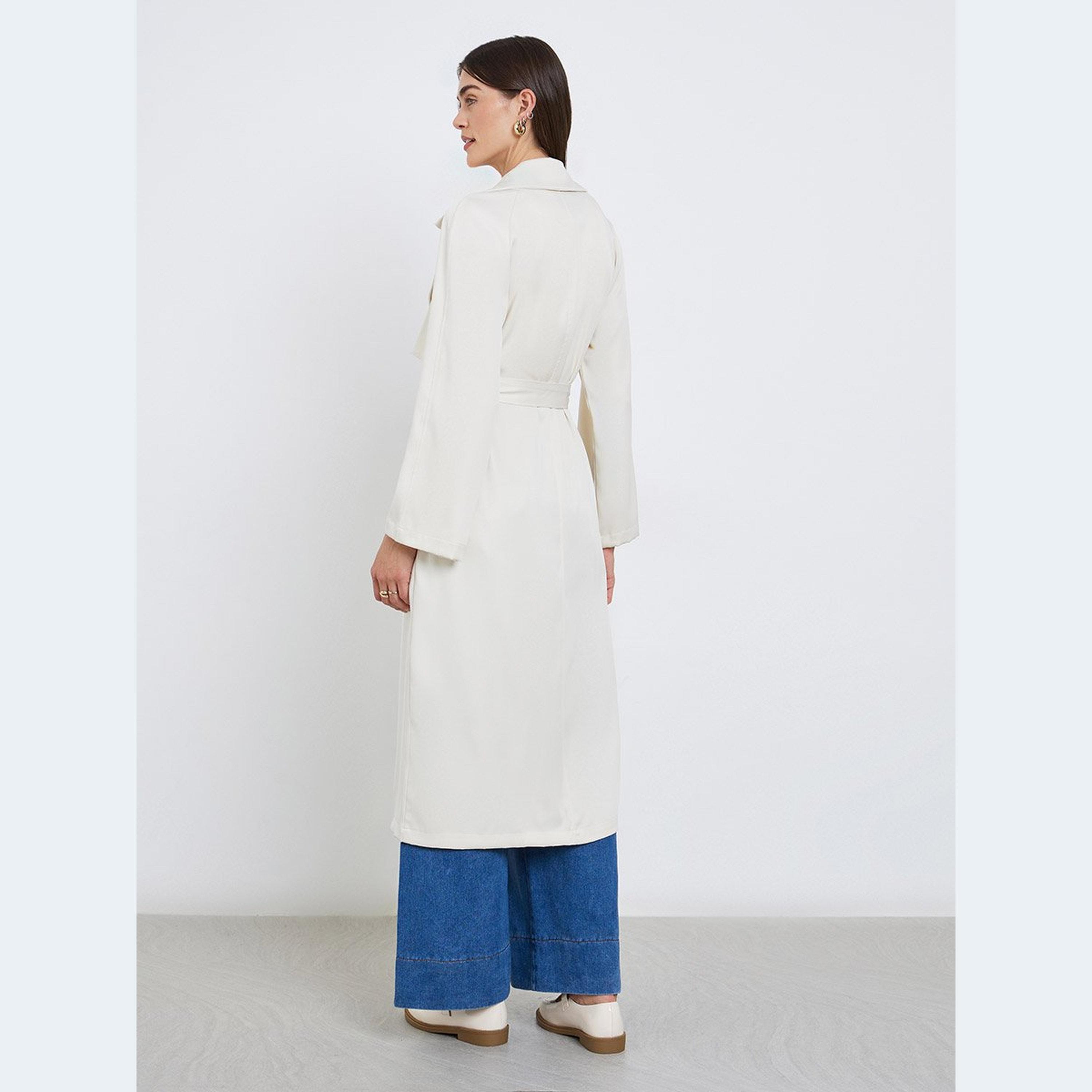 ستايلي - معطف ترنش متوسط ​​الطول أبيض اللون-women-clothing-coatsandjackets-coats-image-5