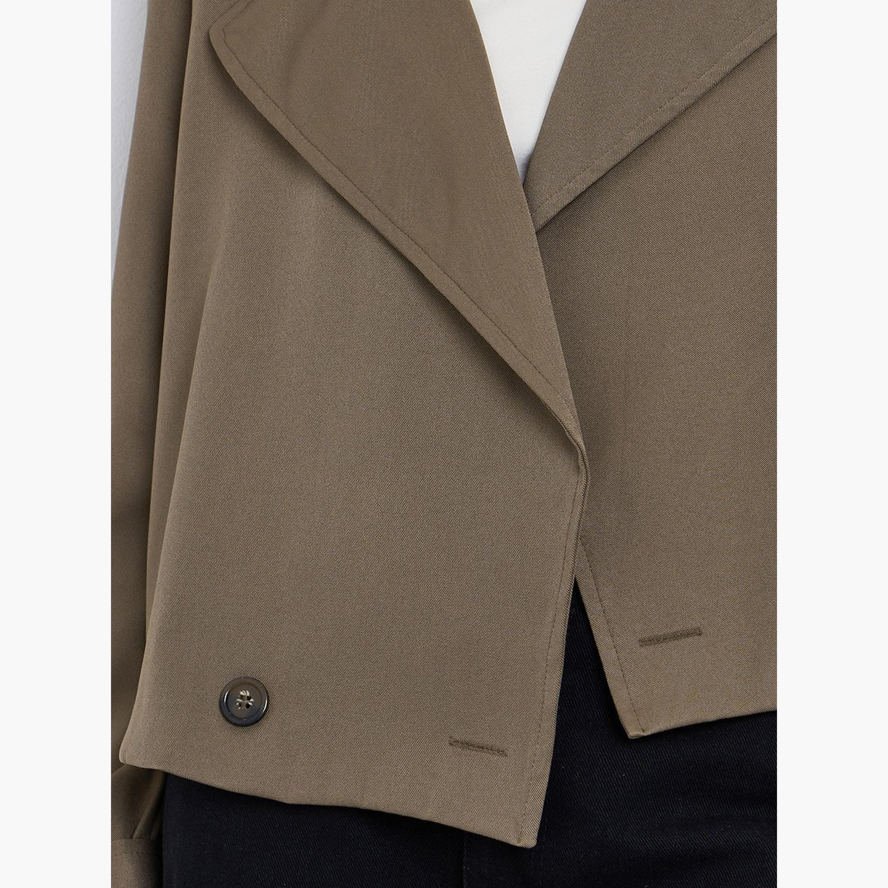 Styli Women Brown Boxy Fit Trench Jacket-women-winterwear-coatsandjackets-jackets-image-4