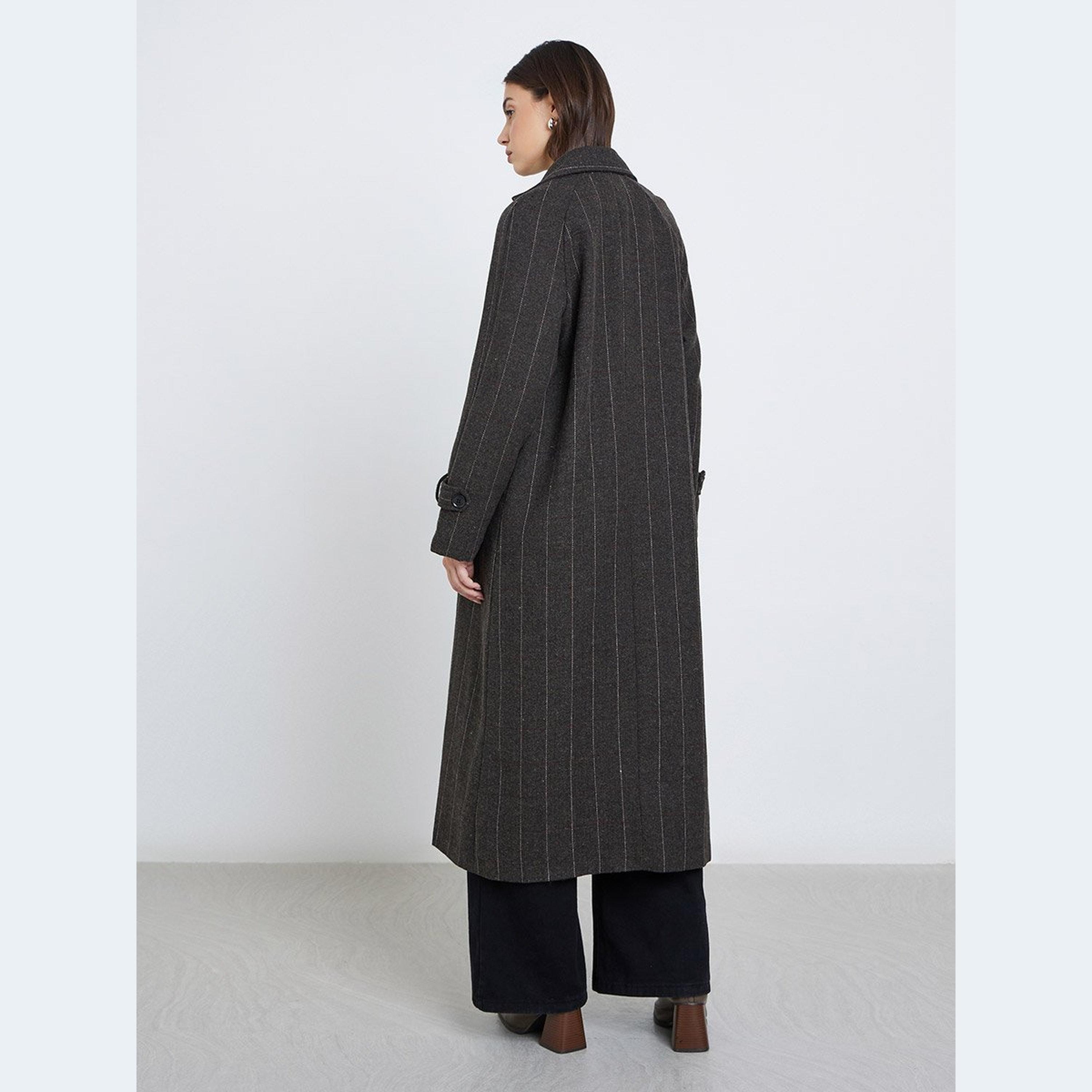 ستايلي - معطف متوسط ​​الطول قصة عادية وأزرار وخطوط رفيعة-women-clothing-coatsandjackets-coats-image-4