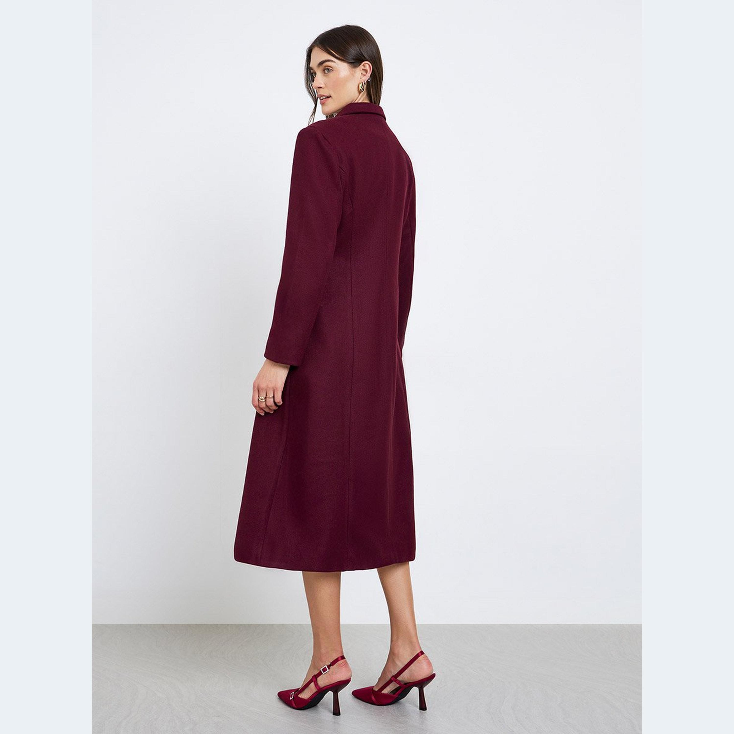 Styli Regular Fit Belted Maxi Wool Coat-women-clothing-coatsandjackets-coats-image-4