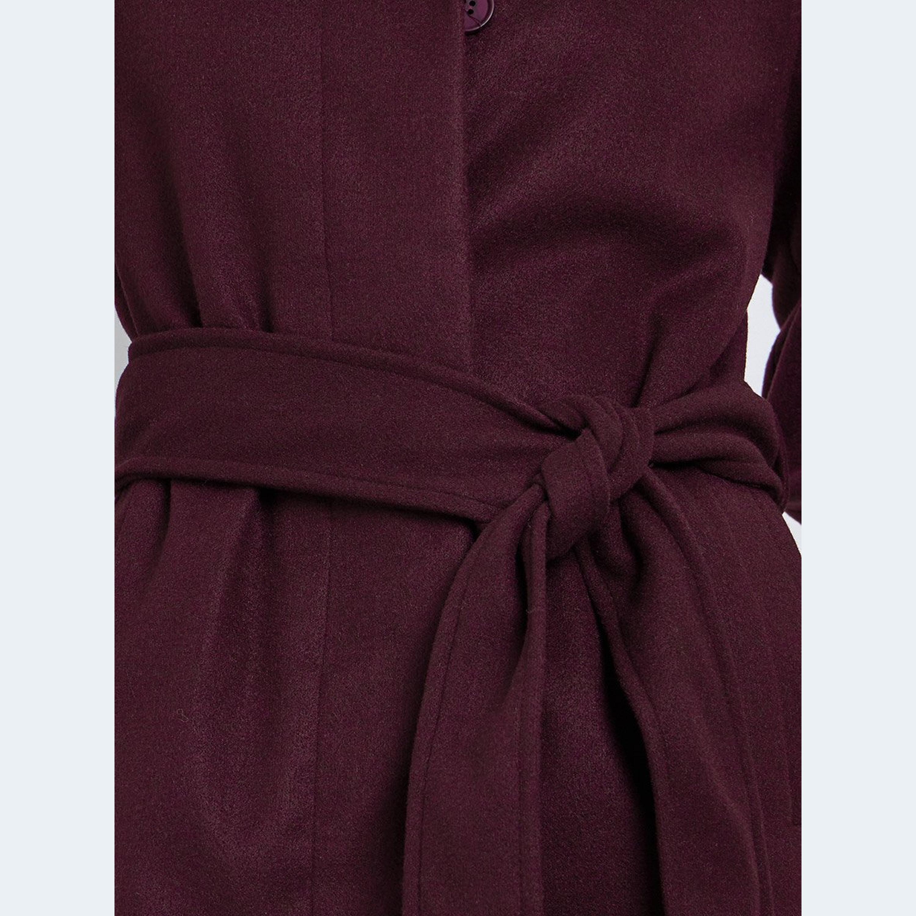 Styli Burgundy Wool Look Belted Midi Coat-women-clothing-coatsandjackets-coats-image-3
