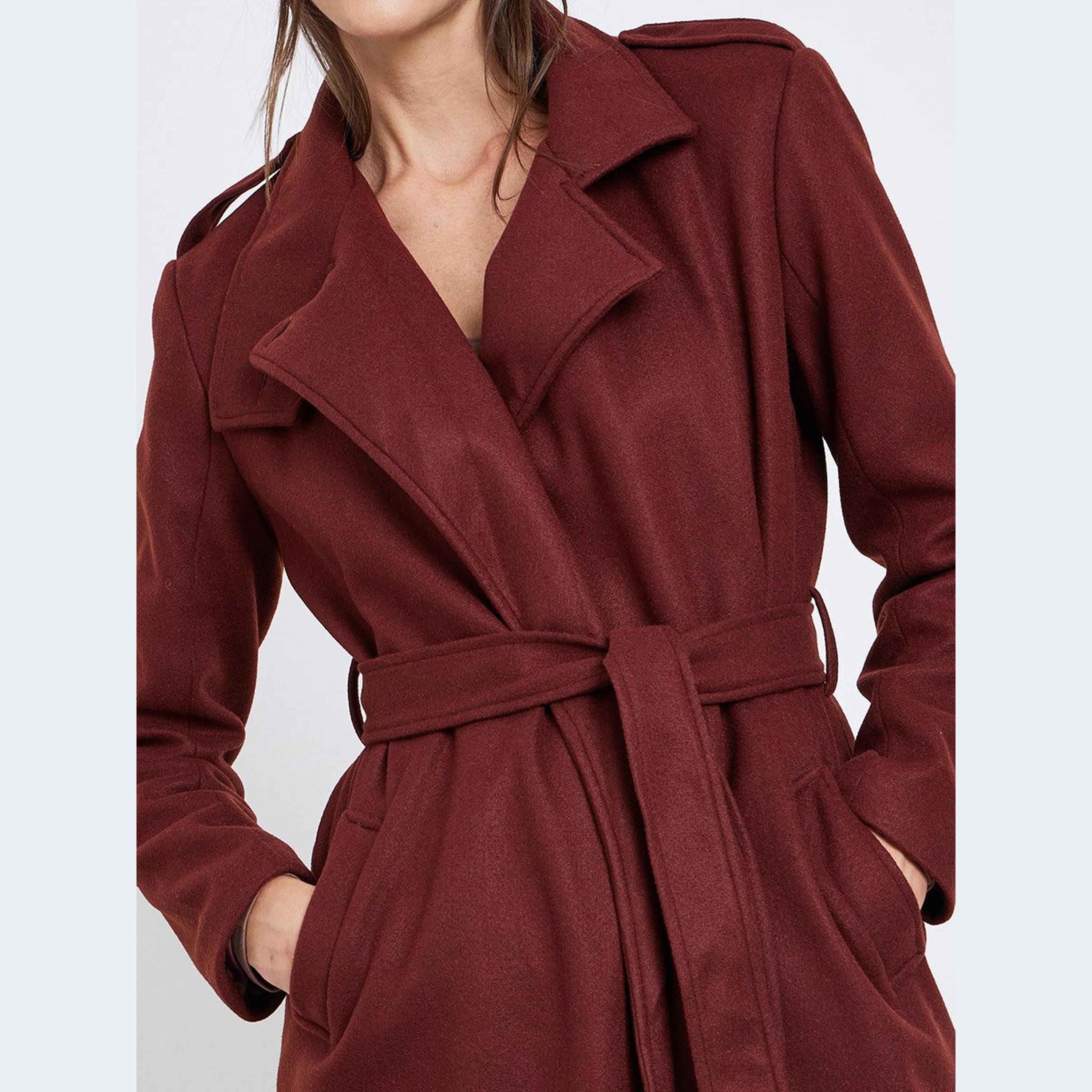 Styli Regular Fit Belted Trench Wool Coat-women-clothing-coatsandjackets-coats-image-3