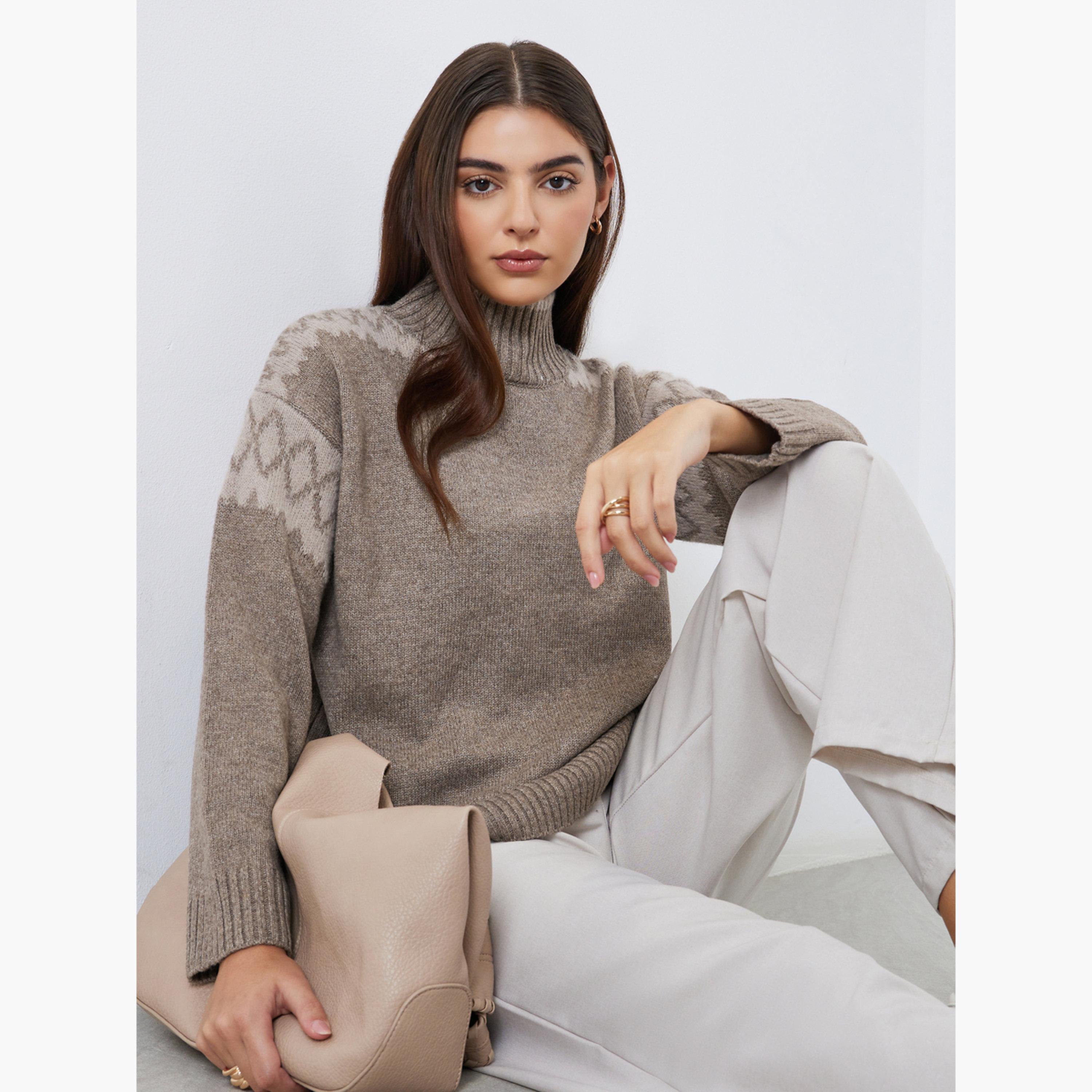ستايلي - سترة بنية اللون بقصّة عادية-women-clothing-cardigansandjumpers-jumpers-image-3