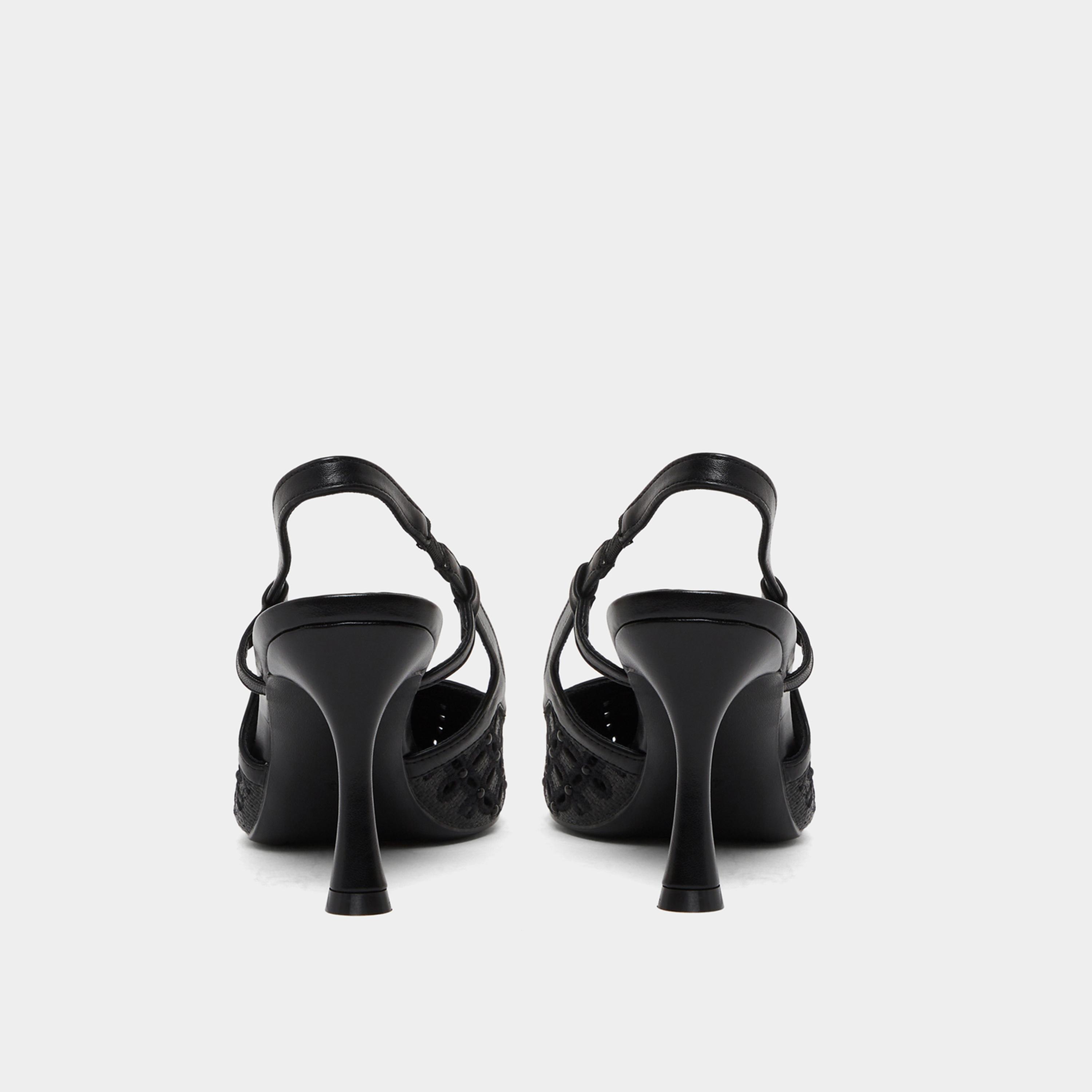 Styli Women Black Embellished Slingback Stiletto Heel Shoes-women-shoes-sandals-heeled-image-5