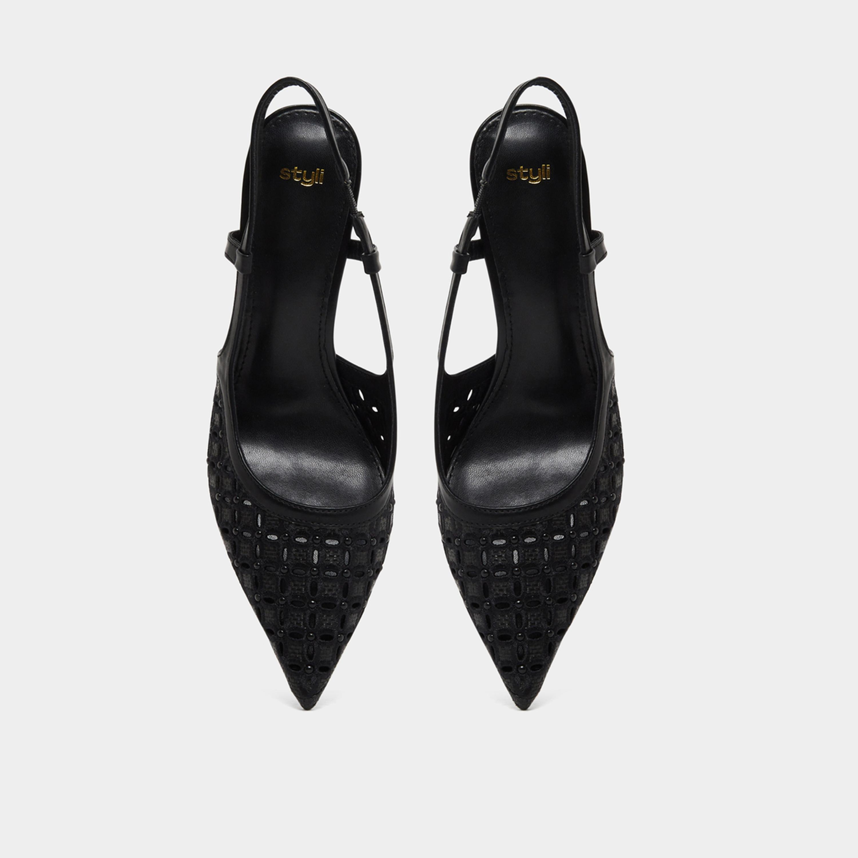 ستايلي - حذاء نسائي أسود مزخرف بكعب ستيليتو مفتوح من الخلف-women-shoes-sandals-heeled-image-6