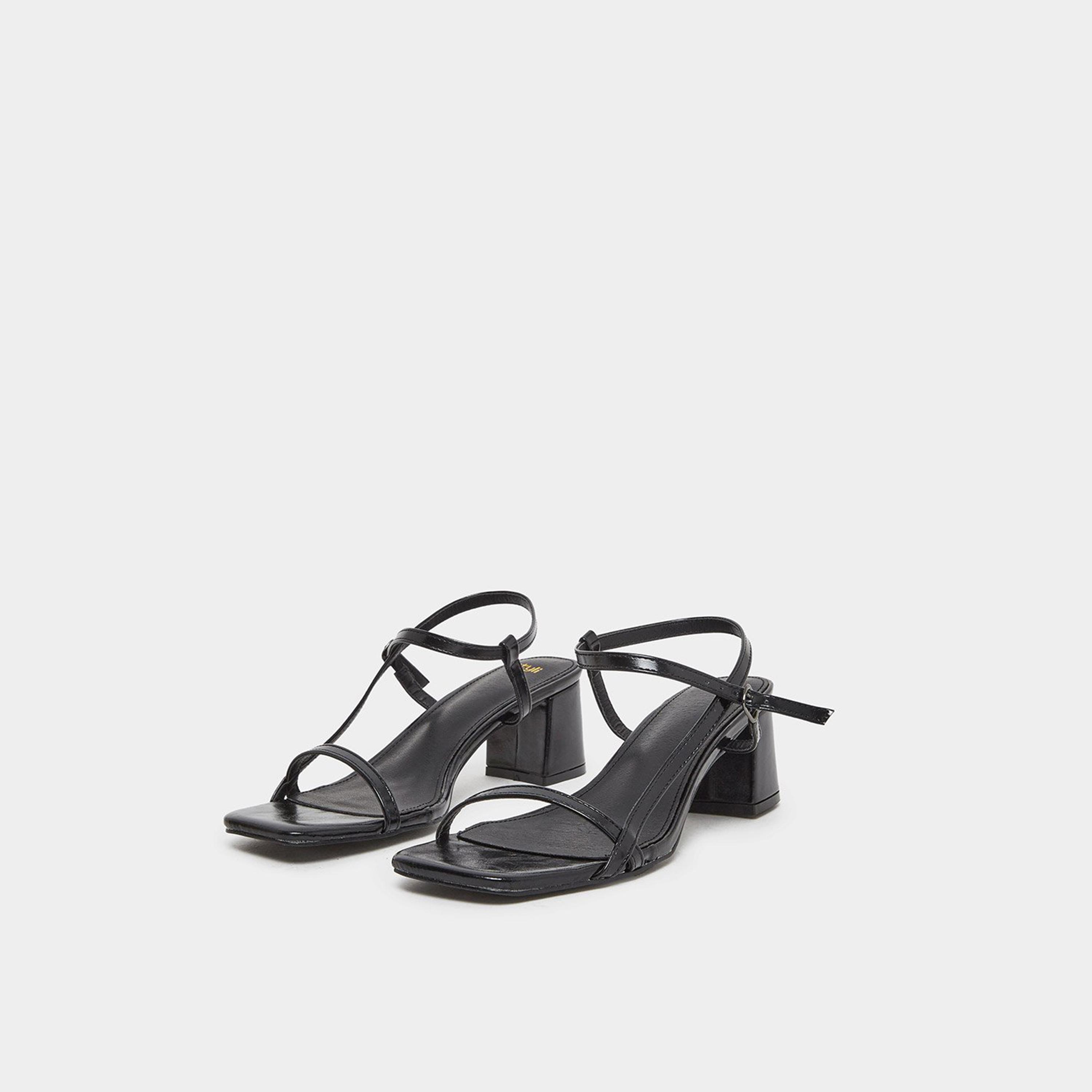 ستايلي - صندل بكعب أسود مفتوح من الخلف-women-shoes-sandals-heeled-image-1