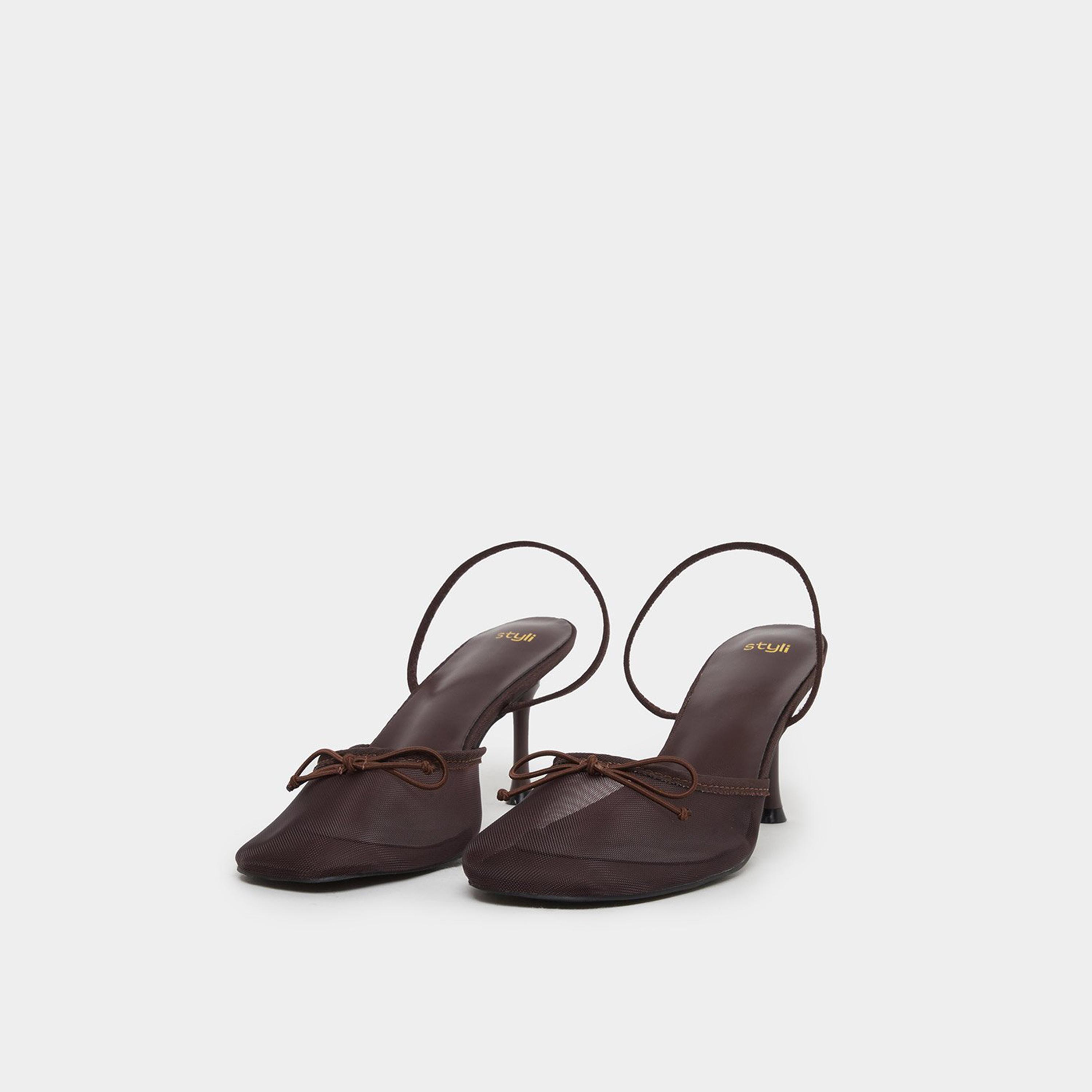 ستايلي - حذاء بورغندي شبكي بكعب ستيليتو مفتوح من الخلف-women-shoes-heels-image-1