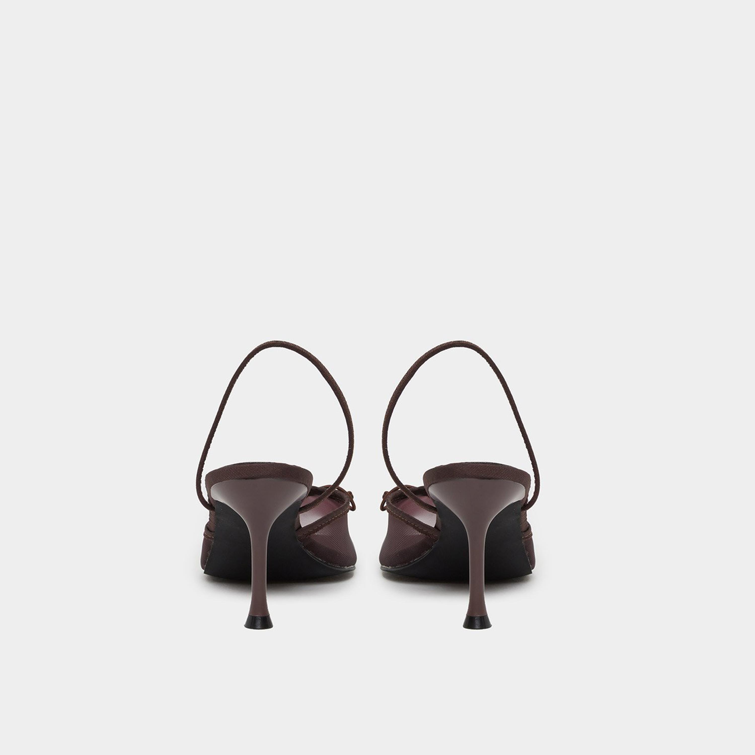 Styli Women Burghandy Mesh Slingback Stiletto Heels Shoes-women-shoes-heels-image-4