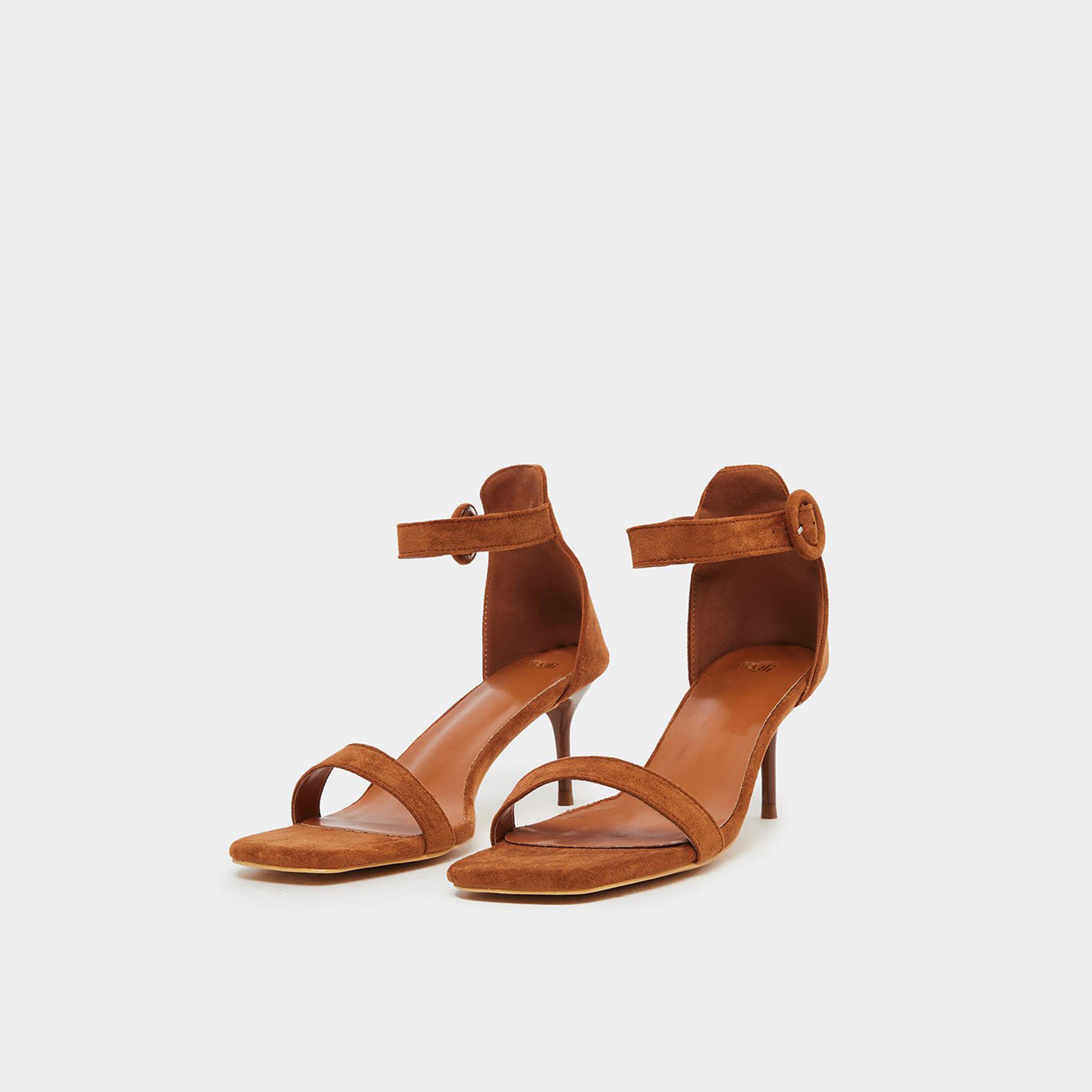 ستايلي - صندل بني مفتوح من الأمام بكعب ستيليتو-women-shoes-sandals-heeled-image-1