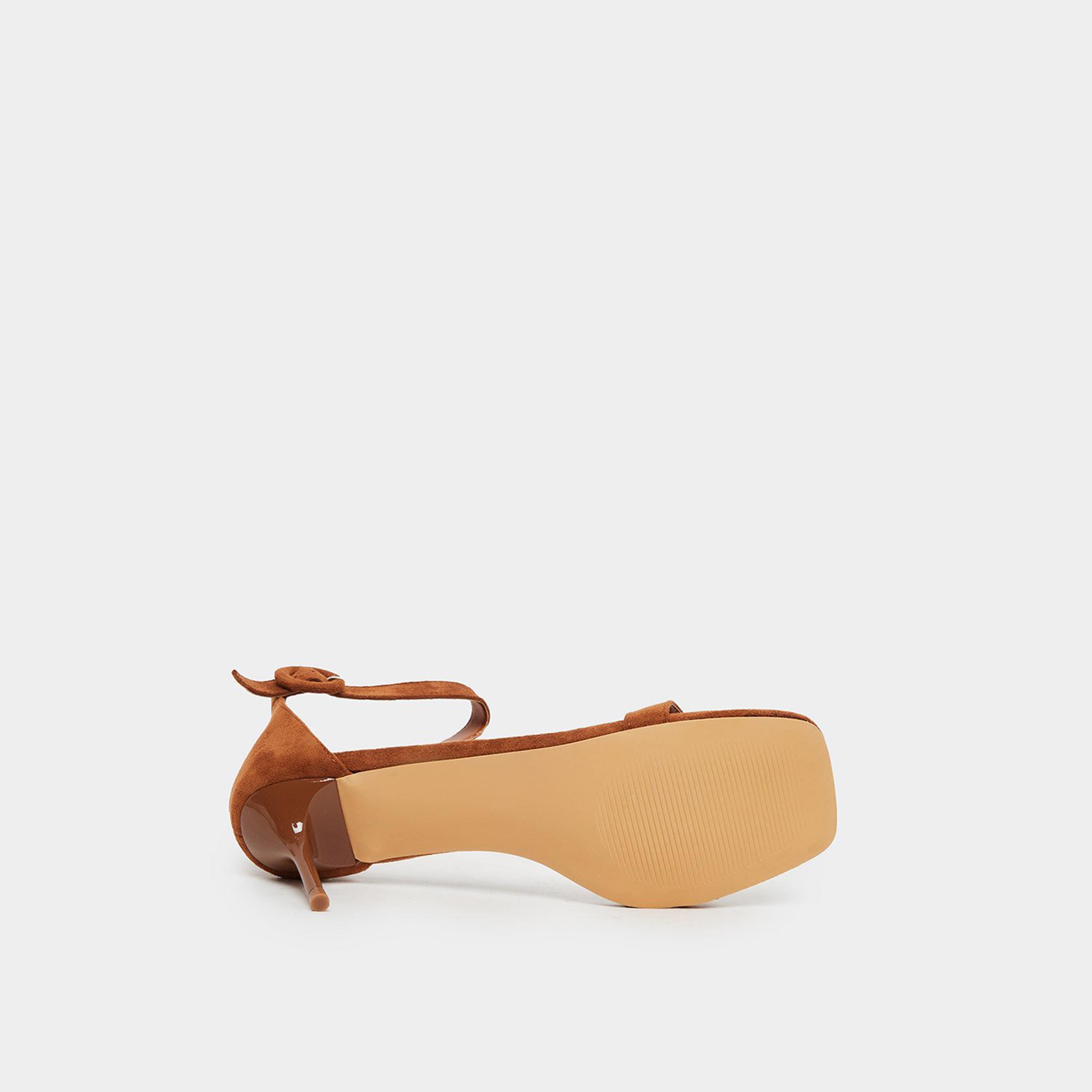 Styli Women Brown Open Toe Stiletto Heel Sandals-women-shoes-sandals-heeled-image-6