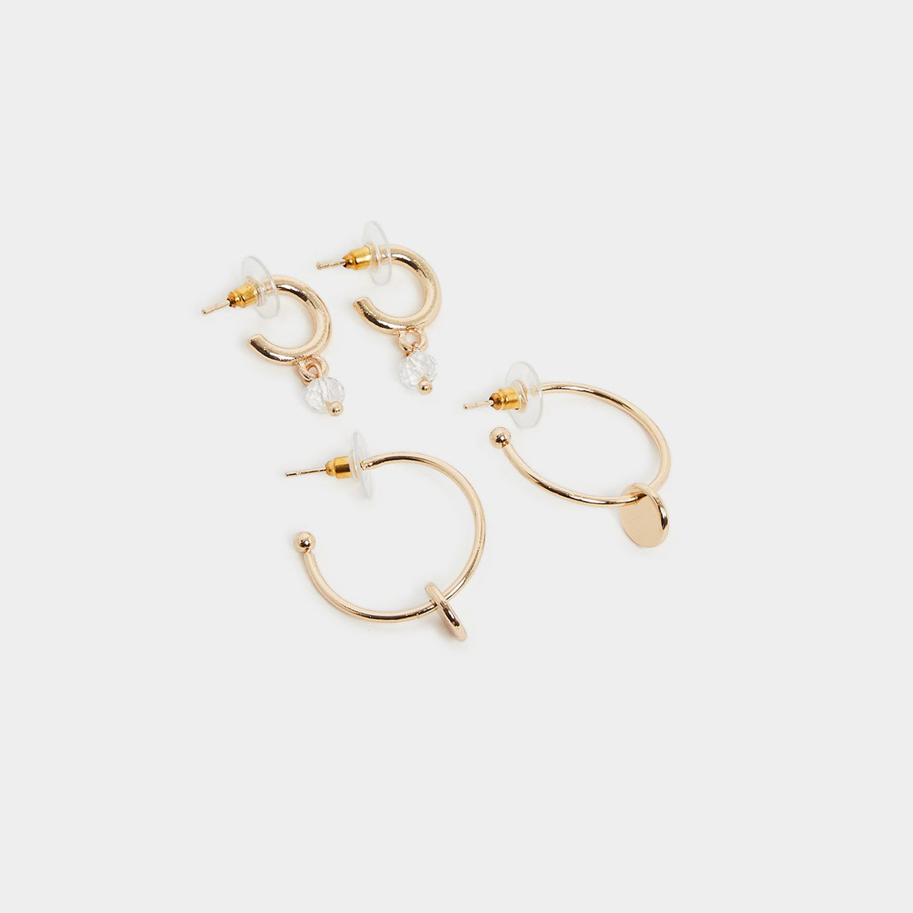 مجموعة من 2 - أقراط سادة دارية-women-watchesandjewellery-jewellery-earrings-image-4