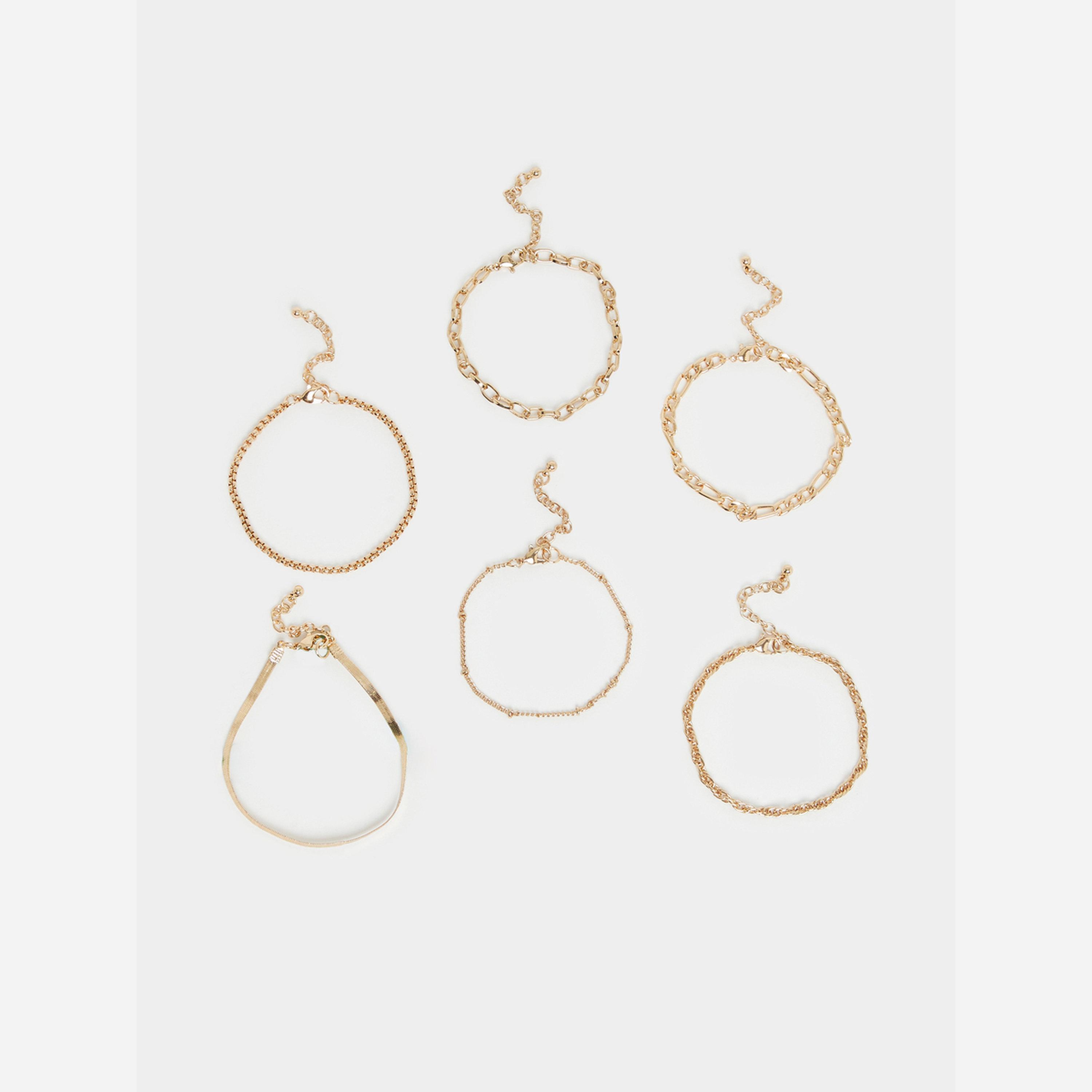 Styli Set of 6 - Assorted Chain Bracelets-women-watchesandjewellery-jewellery-banglesandbracelets-image-1