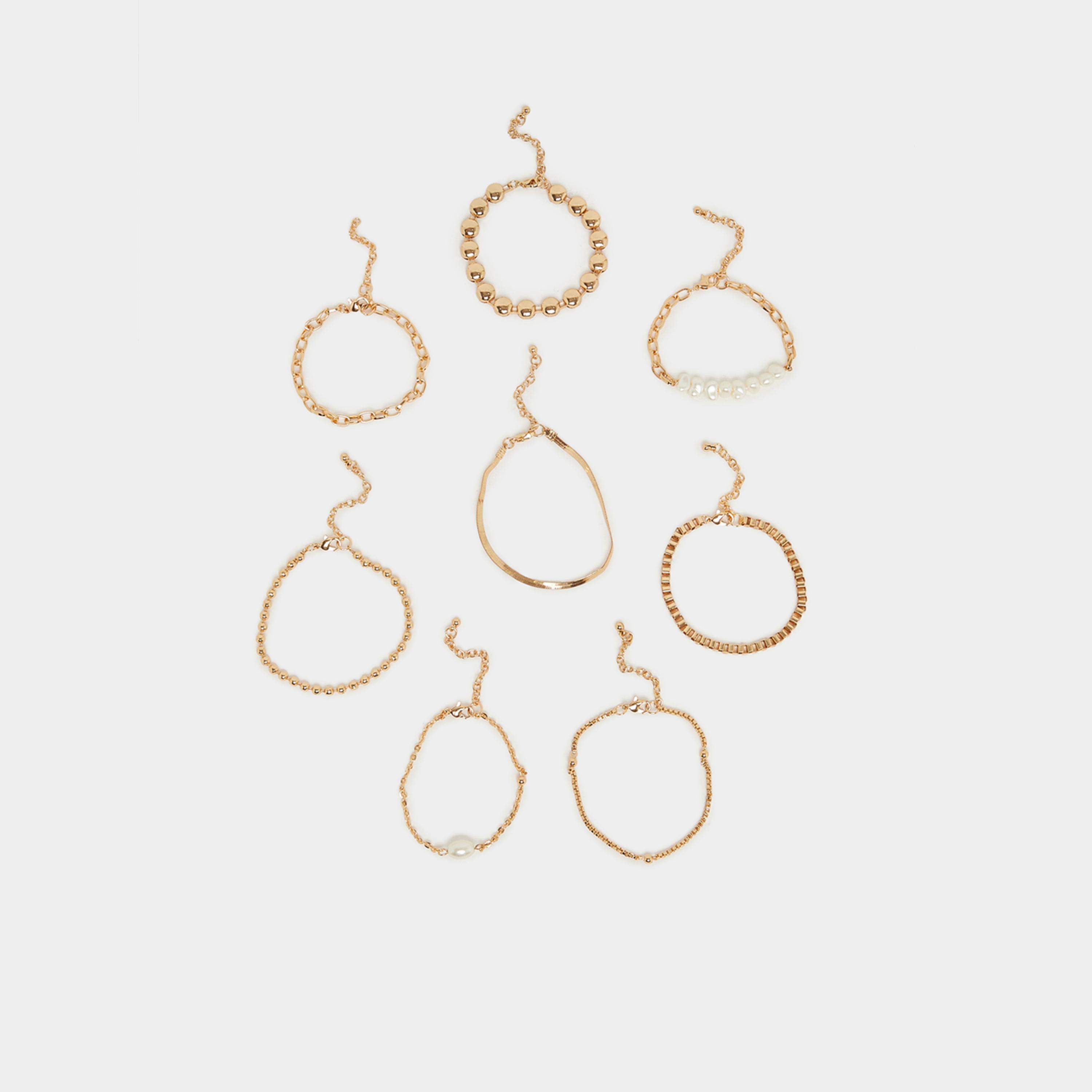 Styli Set of 8 - Gold Tone Layered Bracelets-women-watchesandjewellery-jewellery-banglesandbracelets-image-1
