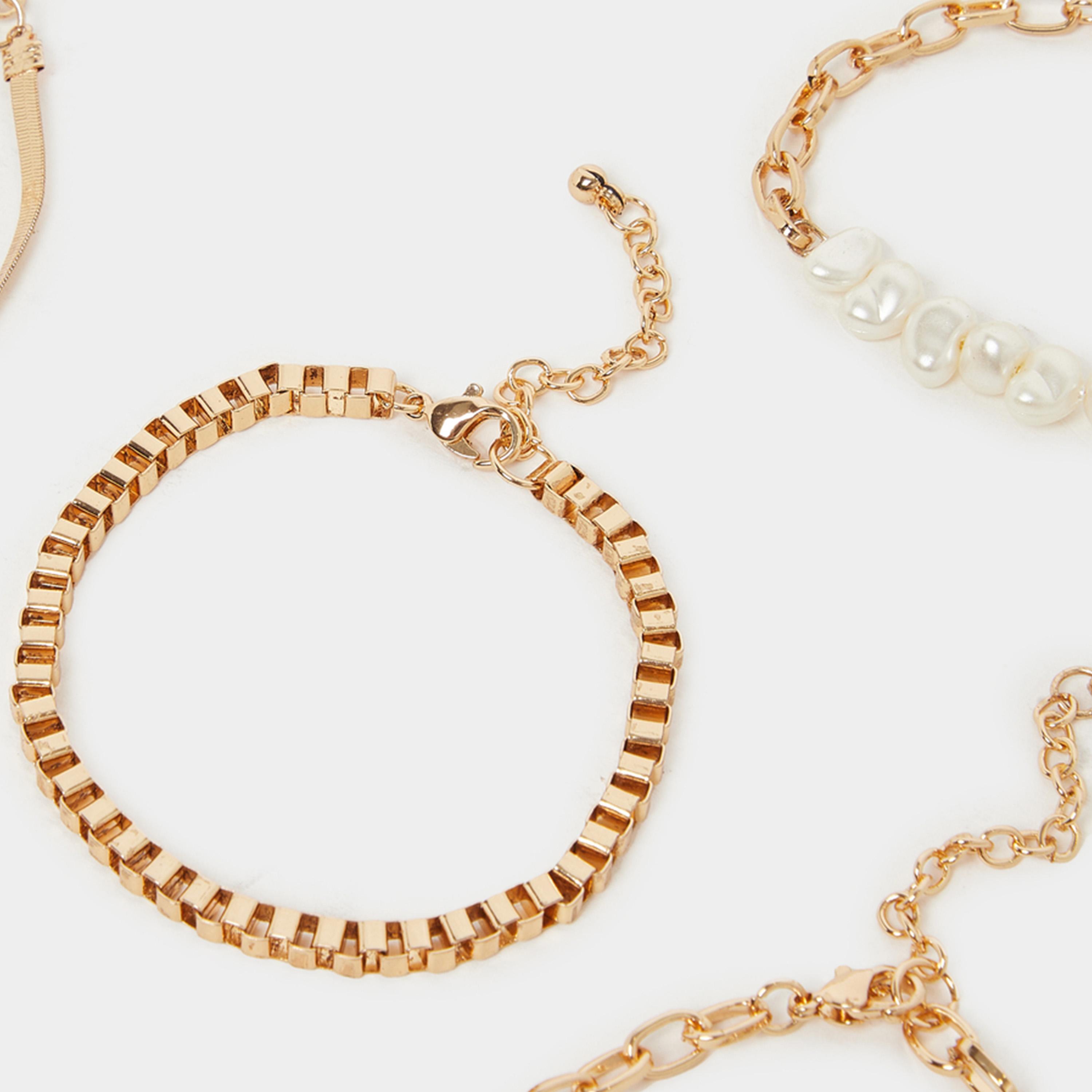 Styli Set of 8 - Gold Tone Layered Bracelets-women-watchesandjewellery-jewellery-banglesandbracelets-image-4