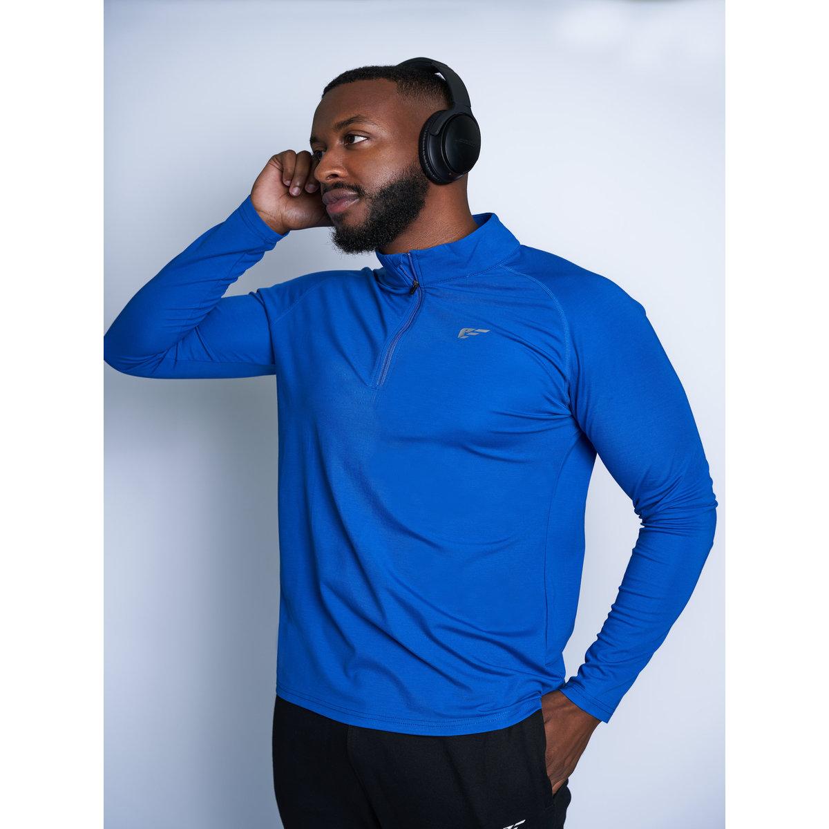Palmfit X Styli Men Blue Half Zip Comfort Active Jacket-men-clothing-jacketsandblazers-jackets-image-1