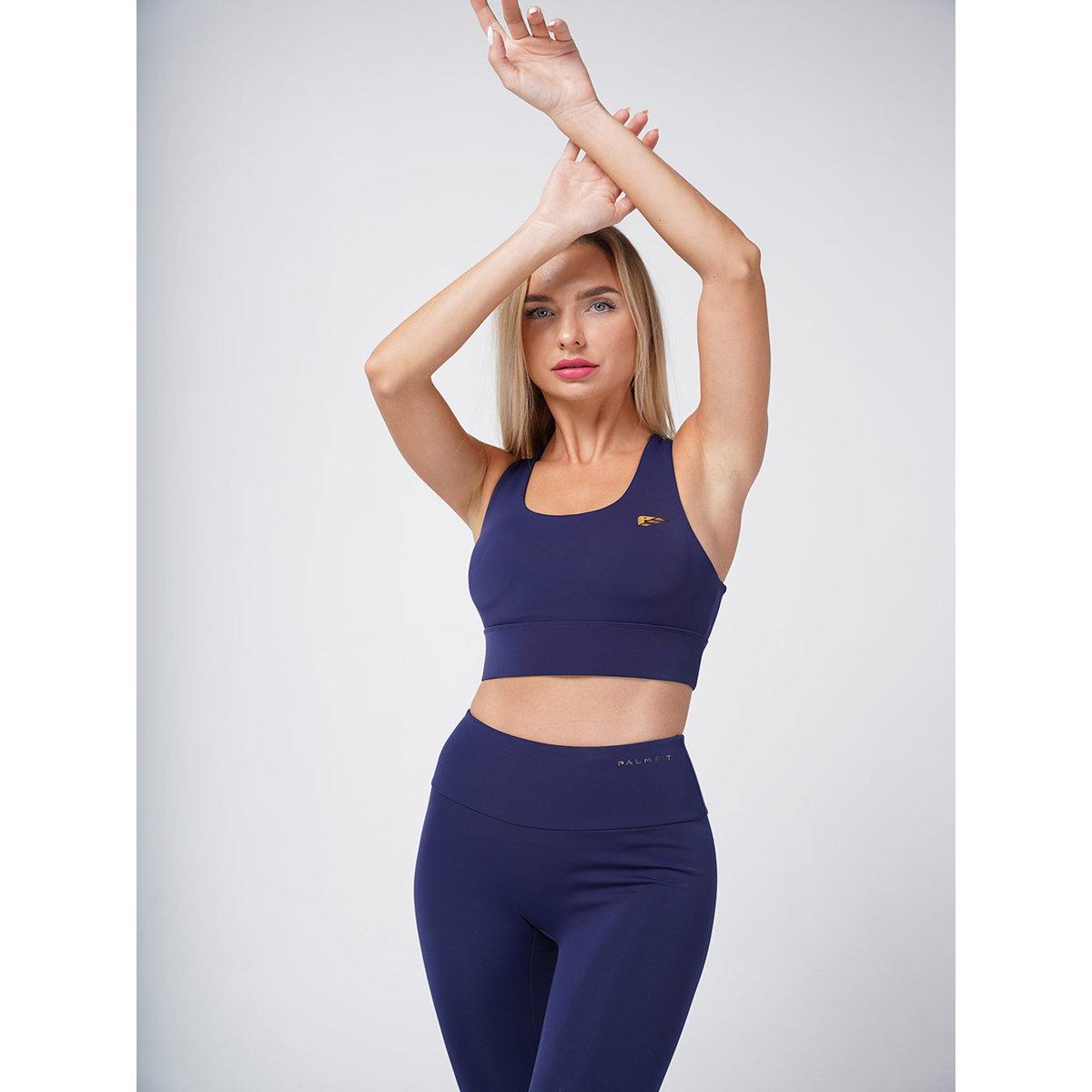 Palmfit X Styli Women Navy Blue Cross Strap Nova Active Sports Bra-women-clothing-sportswearandactivewear-sportsbras-image-1