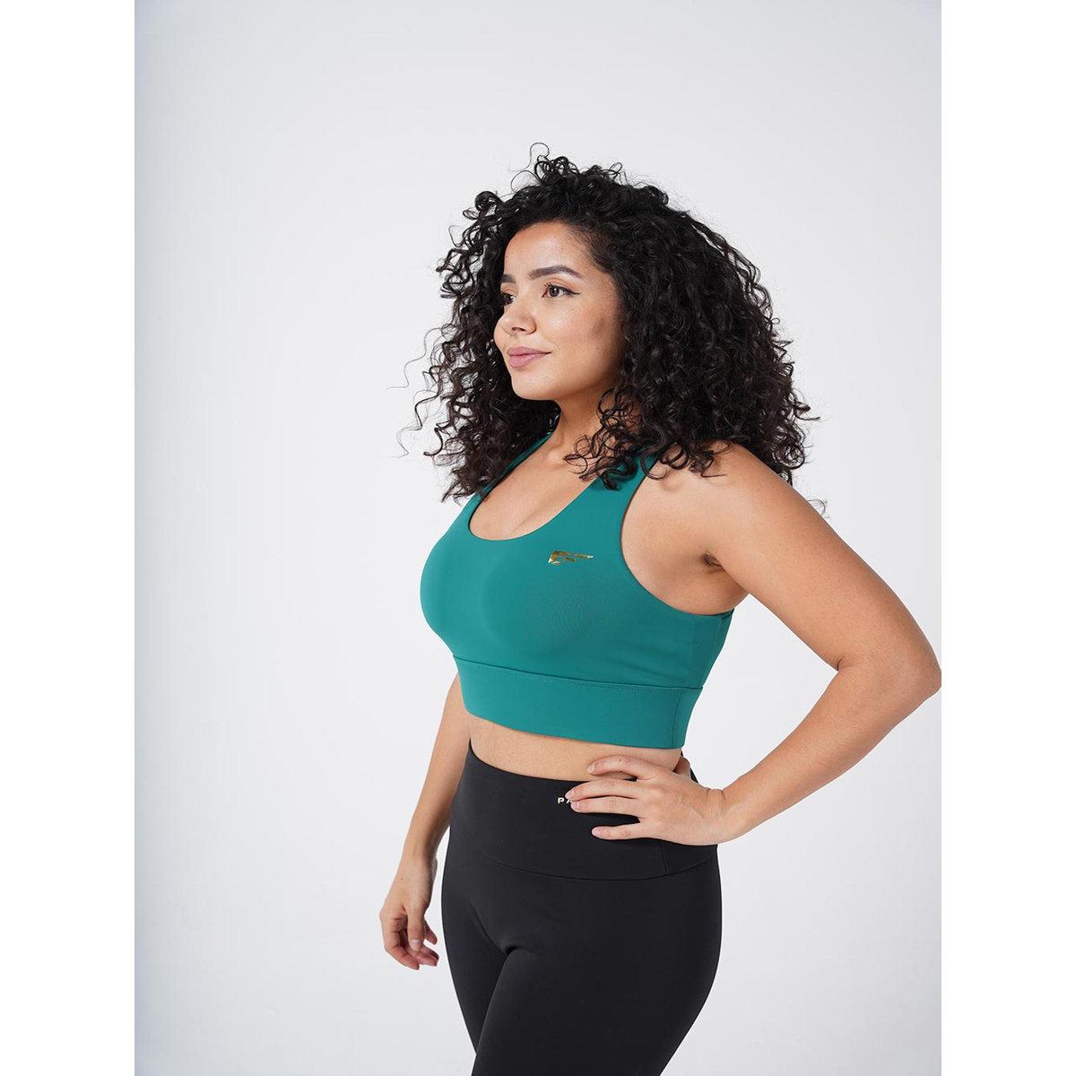 Palmfit X Styli Women Green Cross Strap Nova Active Sports Bra-women-clothing-sportswearandactivewear-sportsbras-image-3