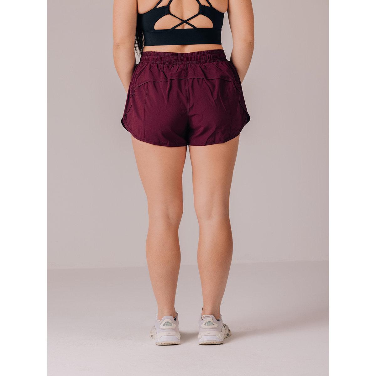Palmfit X Styli Women Burgundy Evolve 3.0 Active Shorts-women-clothing-bottoms-shorts-image-1