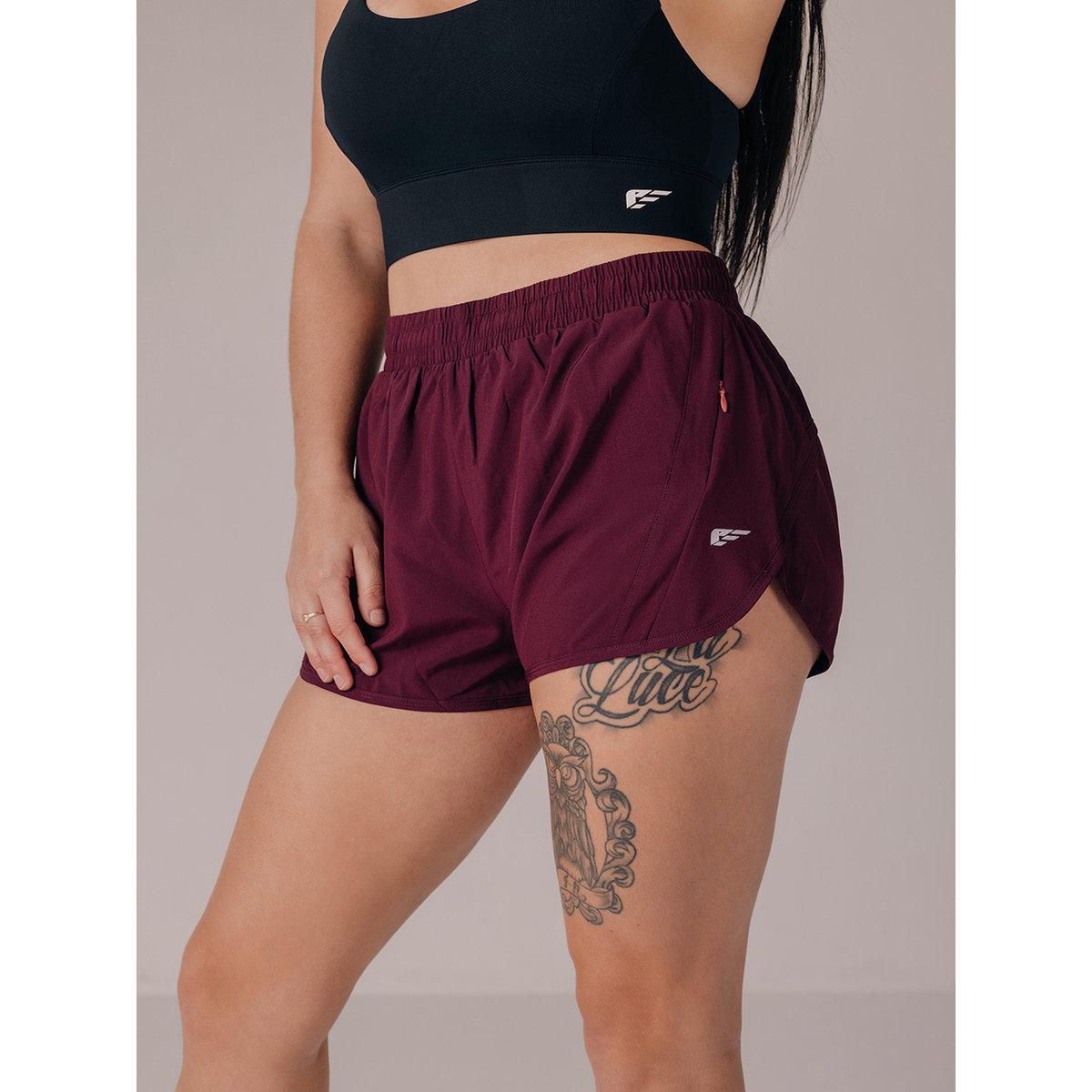 Palmfit X Styli Women Burgundy Evolve 3.0 Active Shorts-women-clothing-bottoms-shorts-image-2