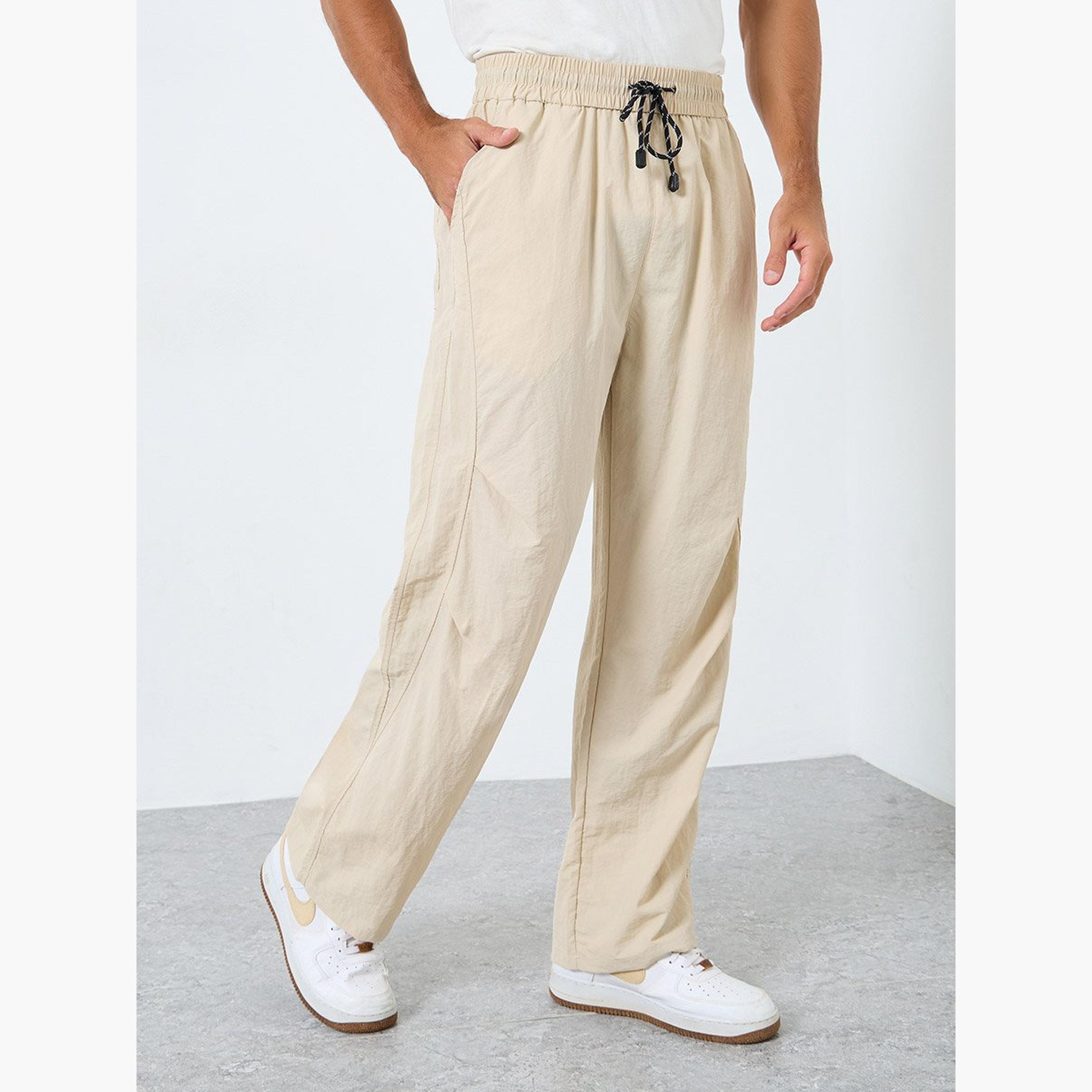 Styli Men Straight Leg Pants with Drawstrings-men-clothing-bottoms-joggers-image-1